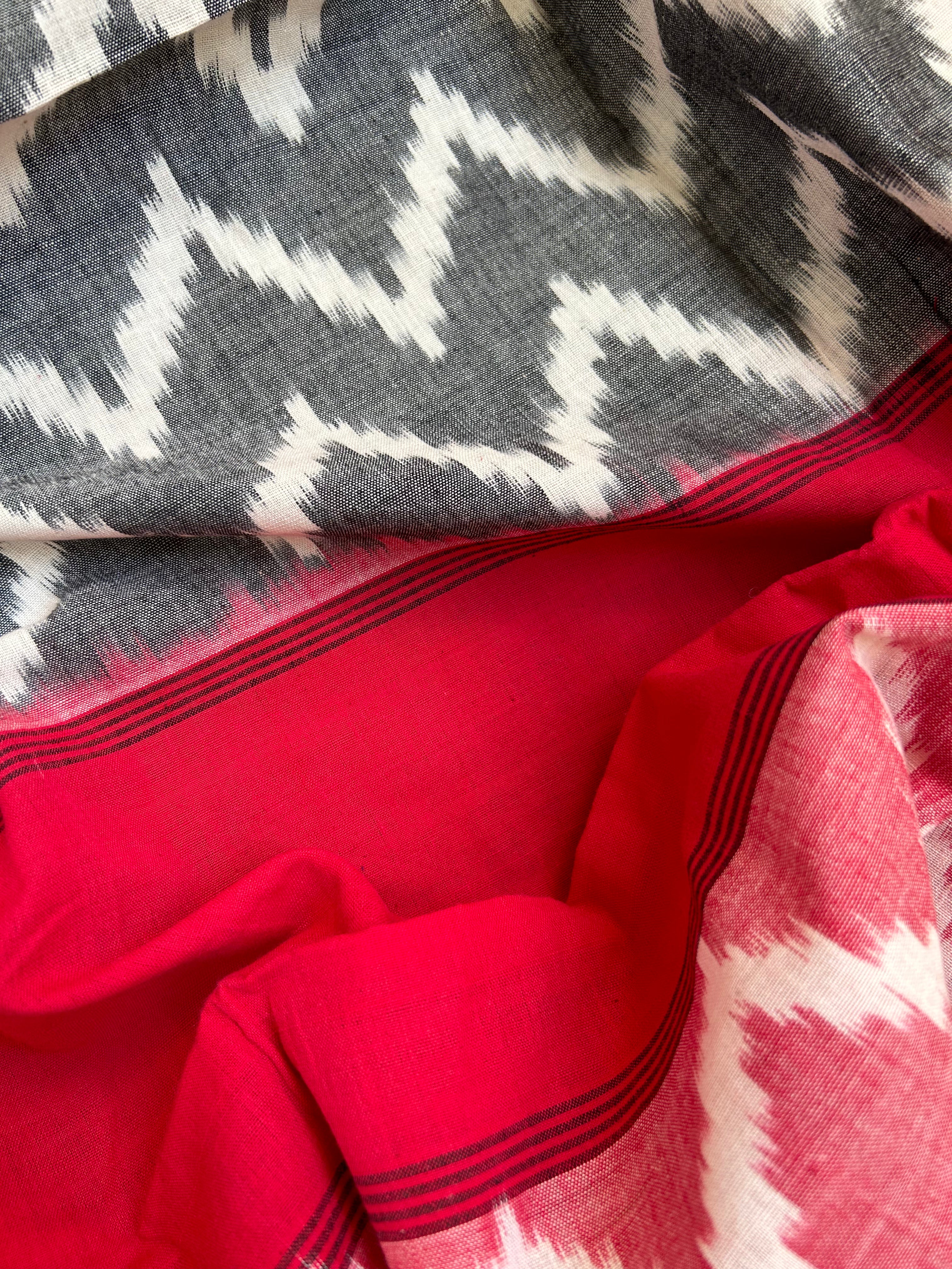 Handwoven Double Ikat Kurta Dupatta Set