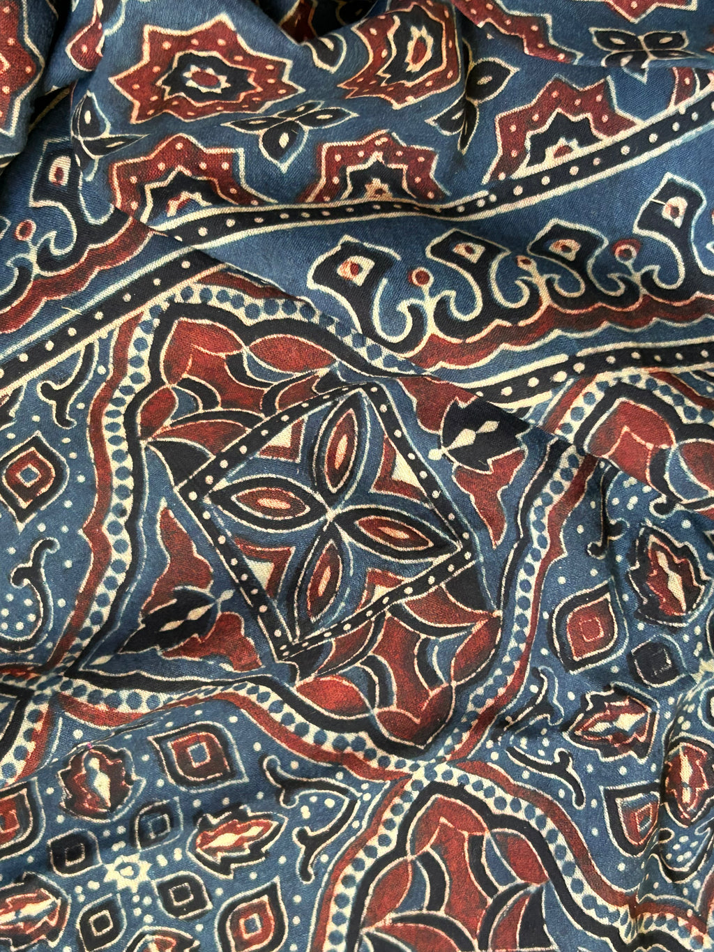 Natural Dyes Handblock Ajrakh Cotton Suit