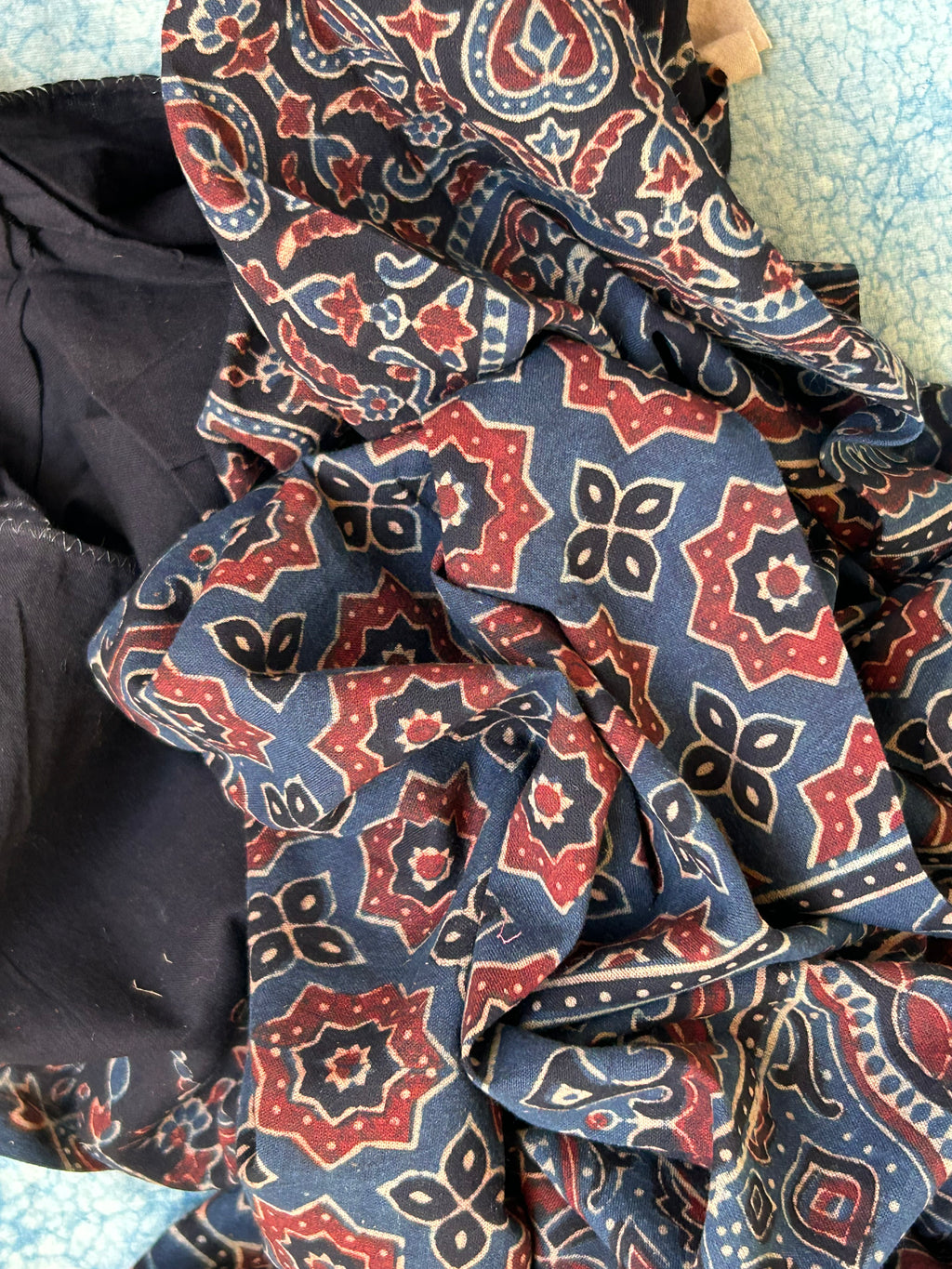 Natural Dyes Handblock Ajrakh Cotton Suit