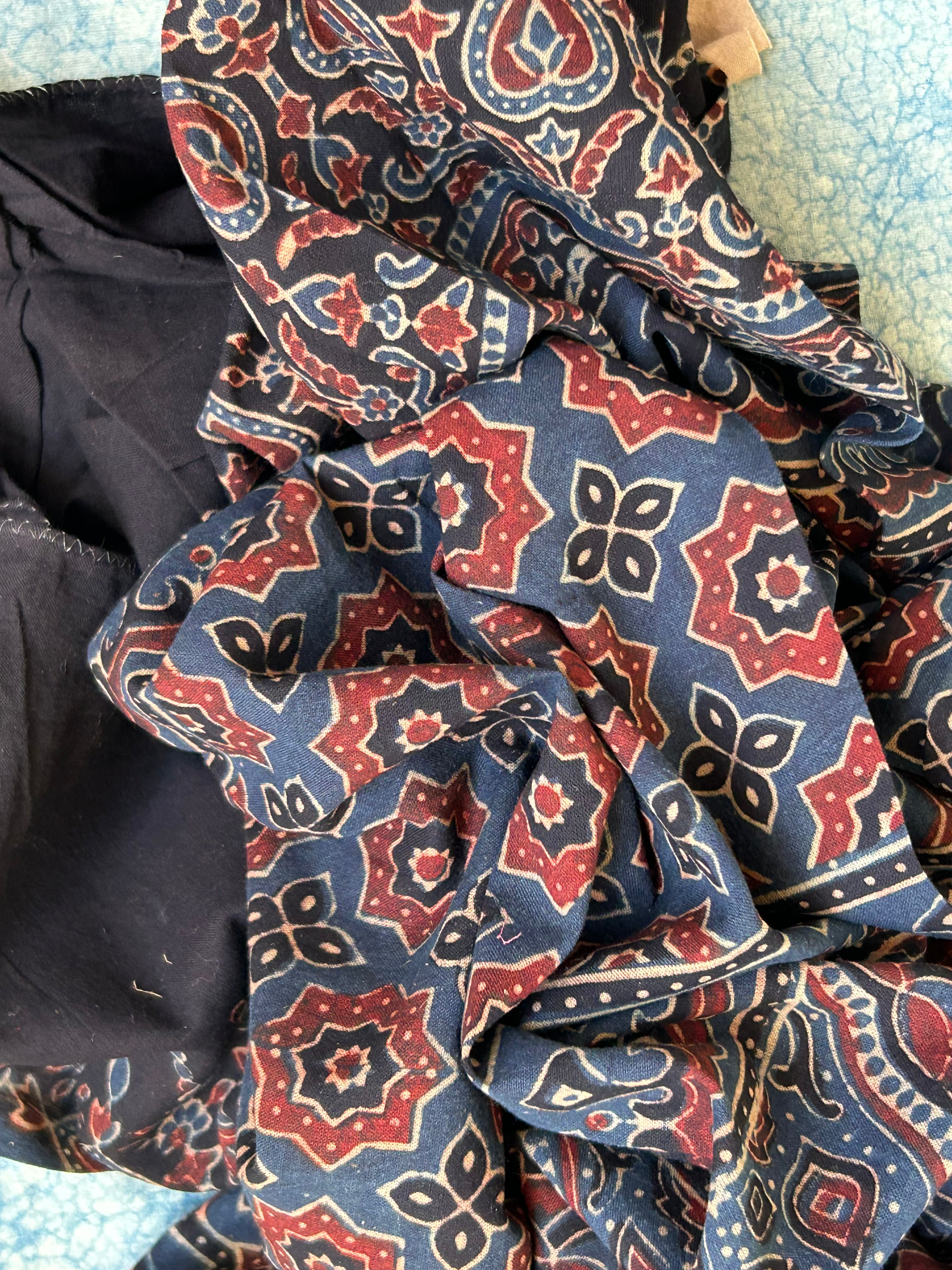 Natural Dyes Handblock Ajrakh Cotton Suit