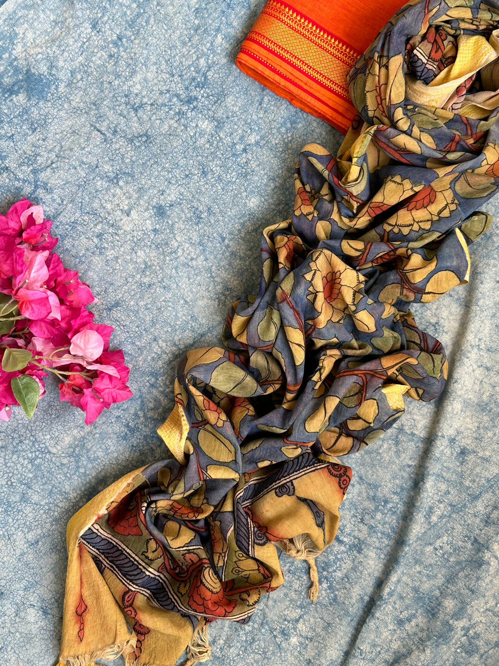 Handwoven Handcrafted Kalamkari Kurta Dupatta Set