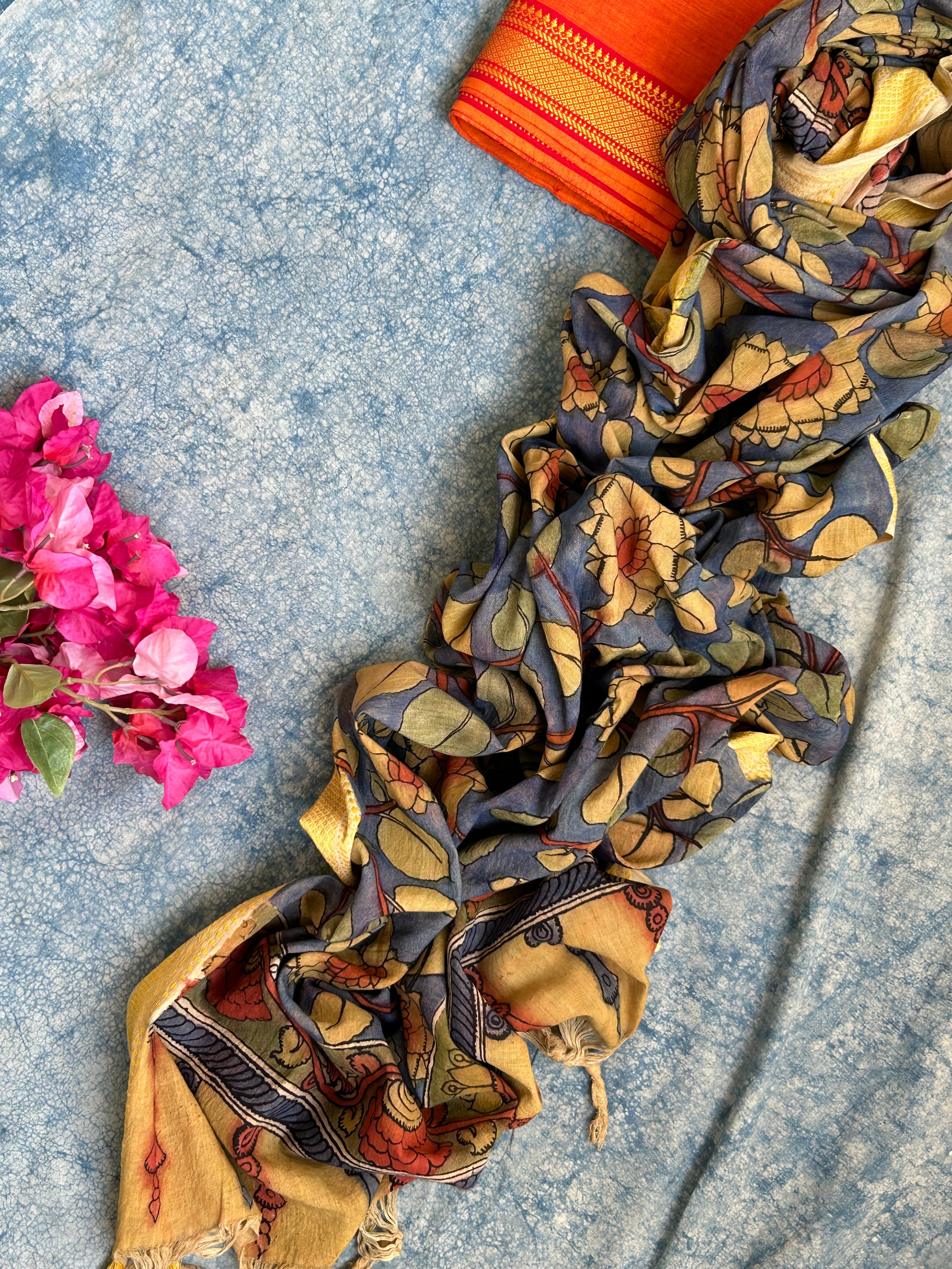 Handwoven Handcrafted Kalamkari Kurta Dupatta Set