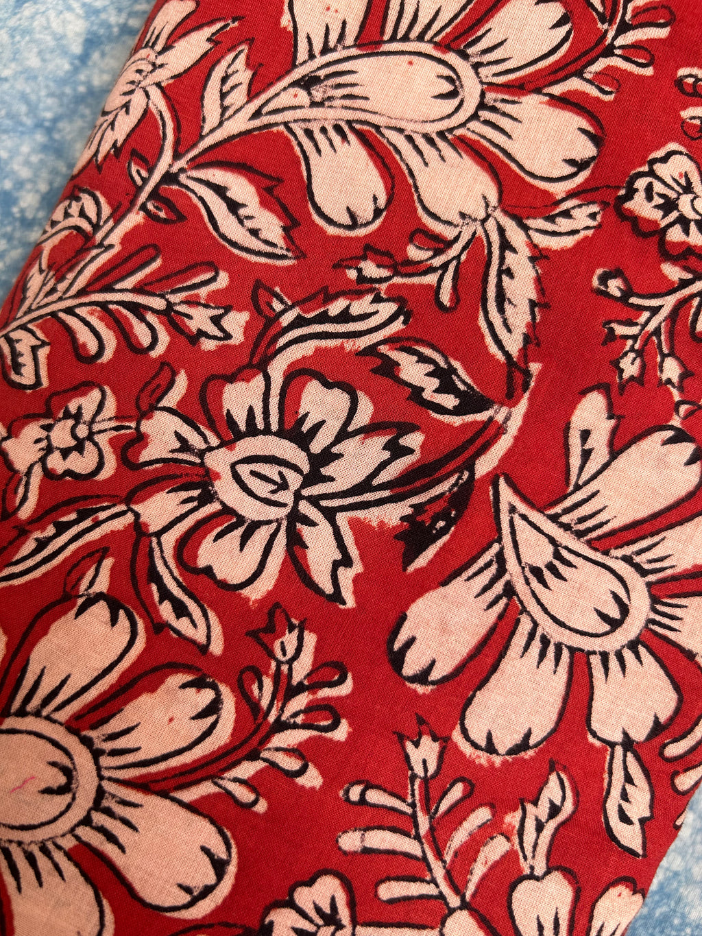 Bagru Handblock Cotton - Madder Red