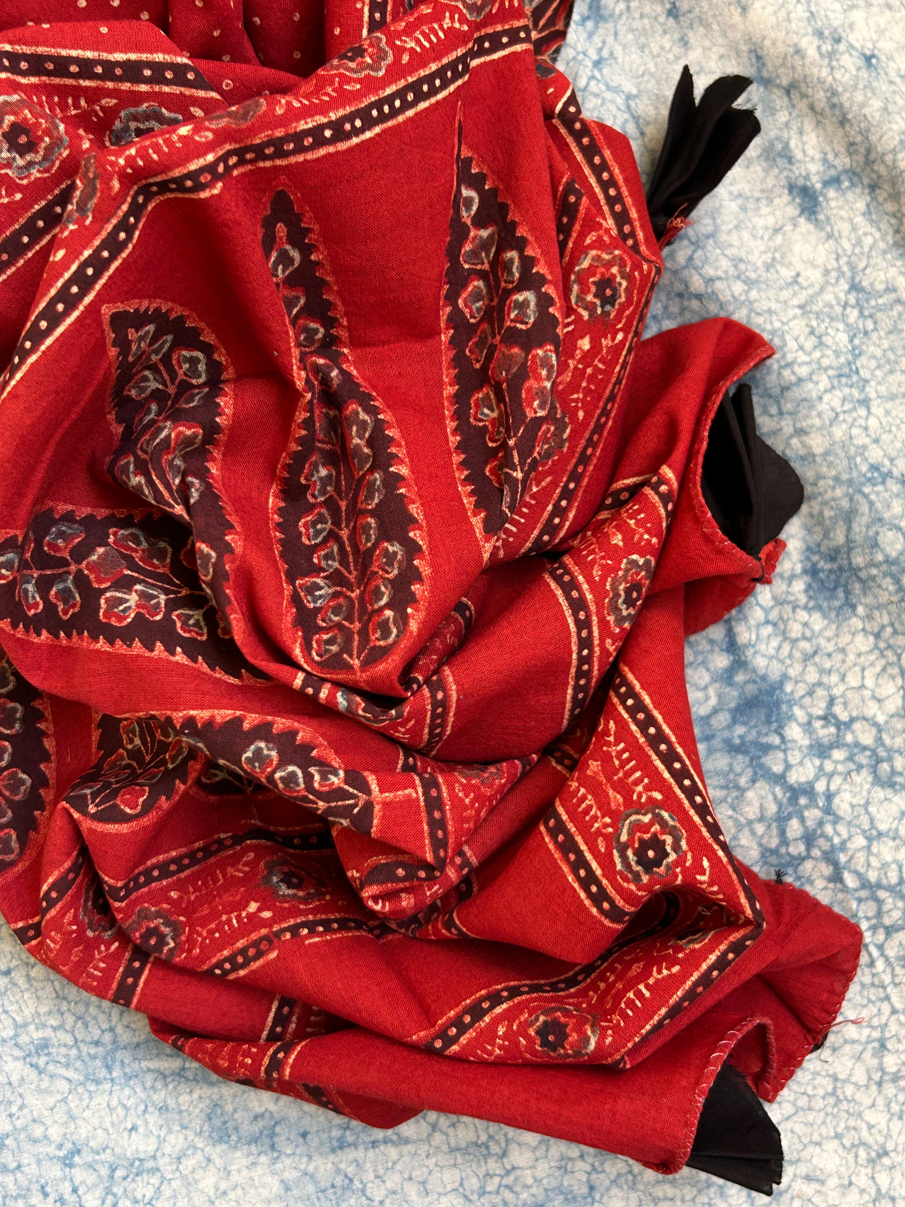 Natural Dyes Handblock Ajrakh Cotton Suit