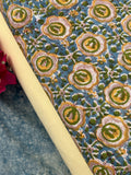 Handblock Cotton Kurta Bottom Set
