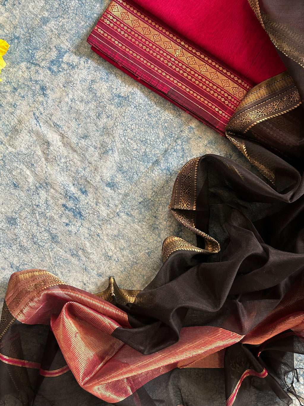 Handwoven Maheshwari Kurta Dupatta Set