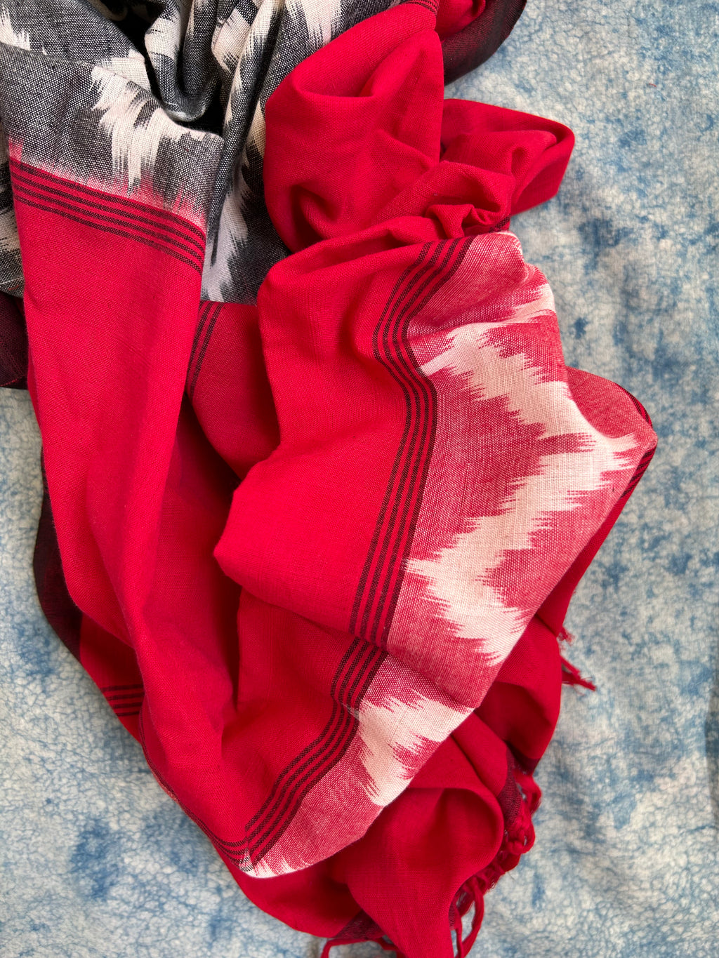 Handwoven Double Ikat Kurta Dupatta Set