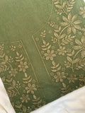 Hand Machine Embroidered Kurta Bottom - Mongia Green