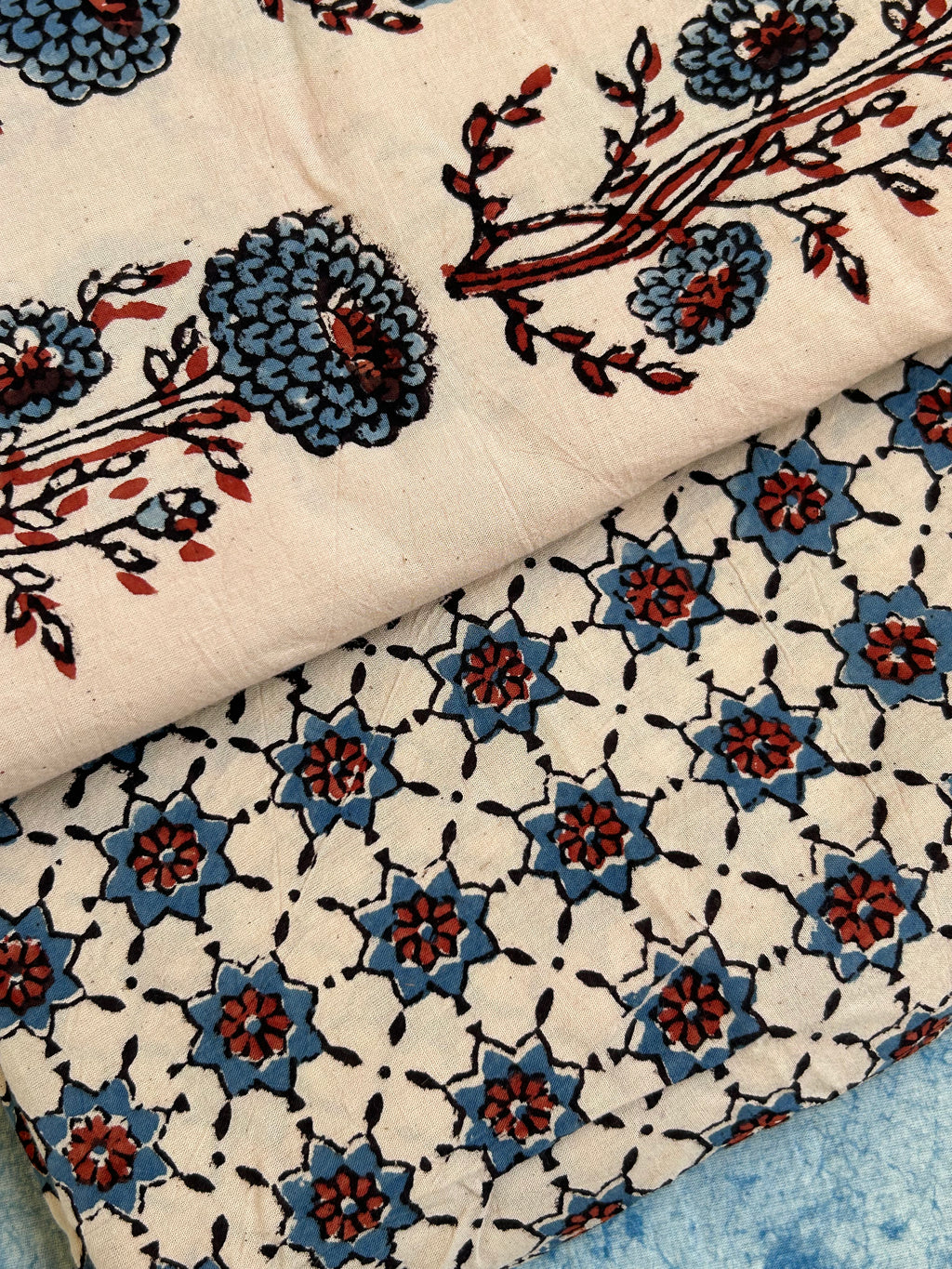 Natural Dyes Handcrafted Ajrakh Kota Suit