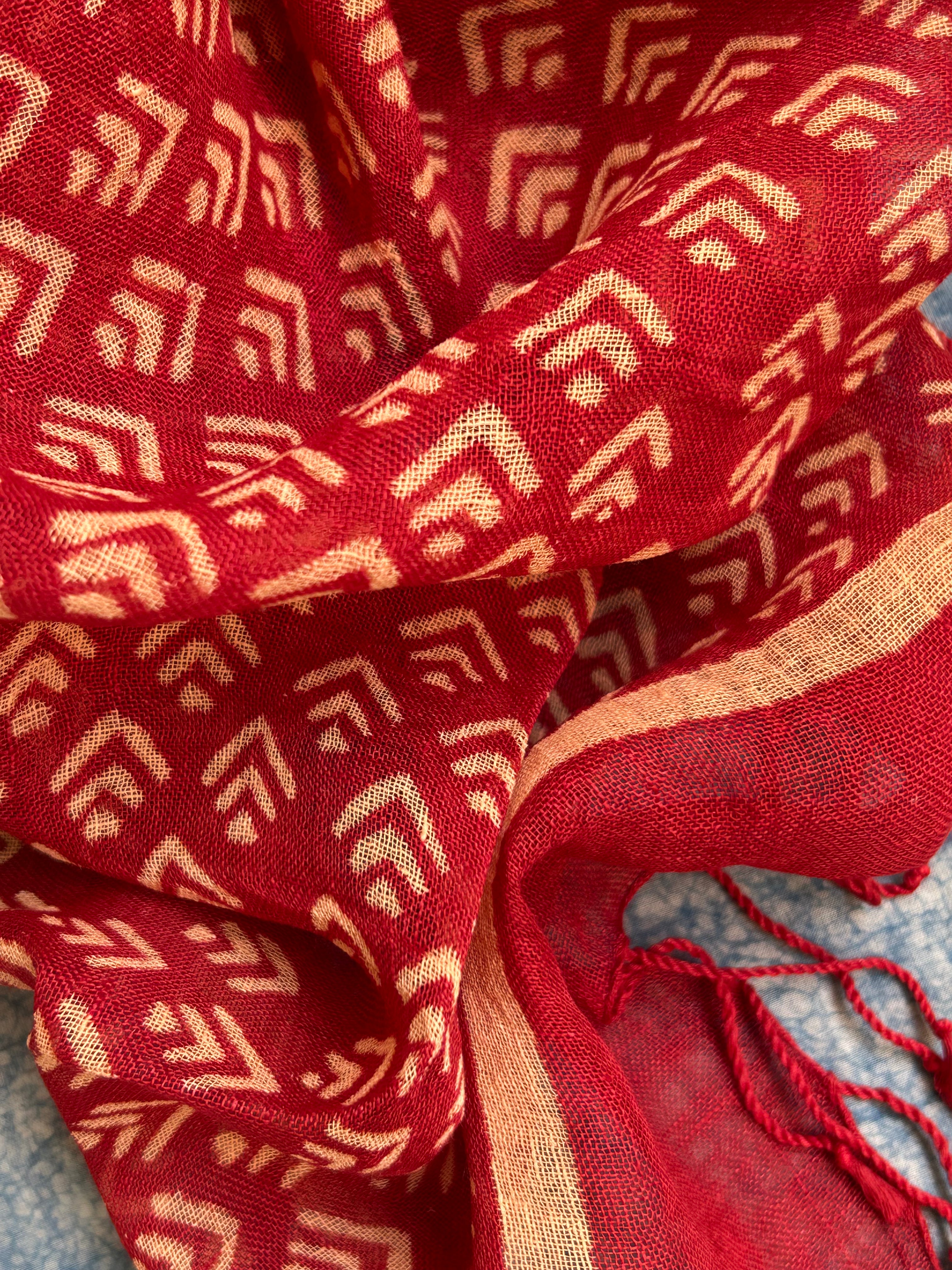Handcrafted Linen Dupatta Only
