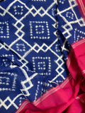 Handwoven Double Ikat Kurta Telia Dupatta Set