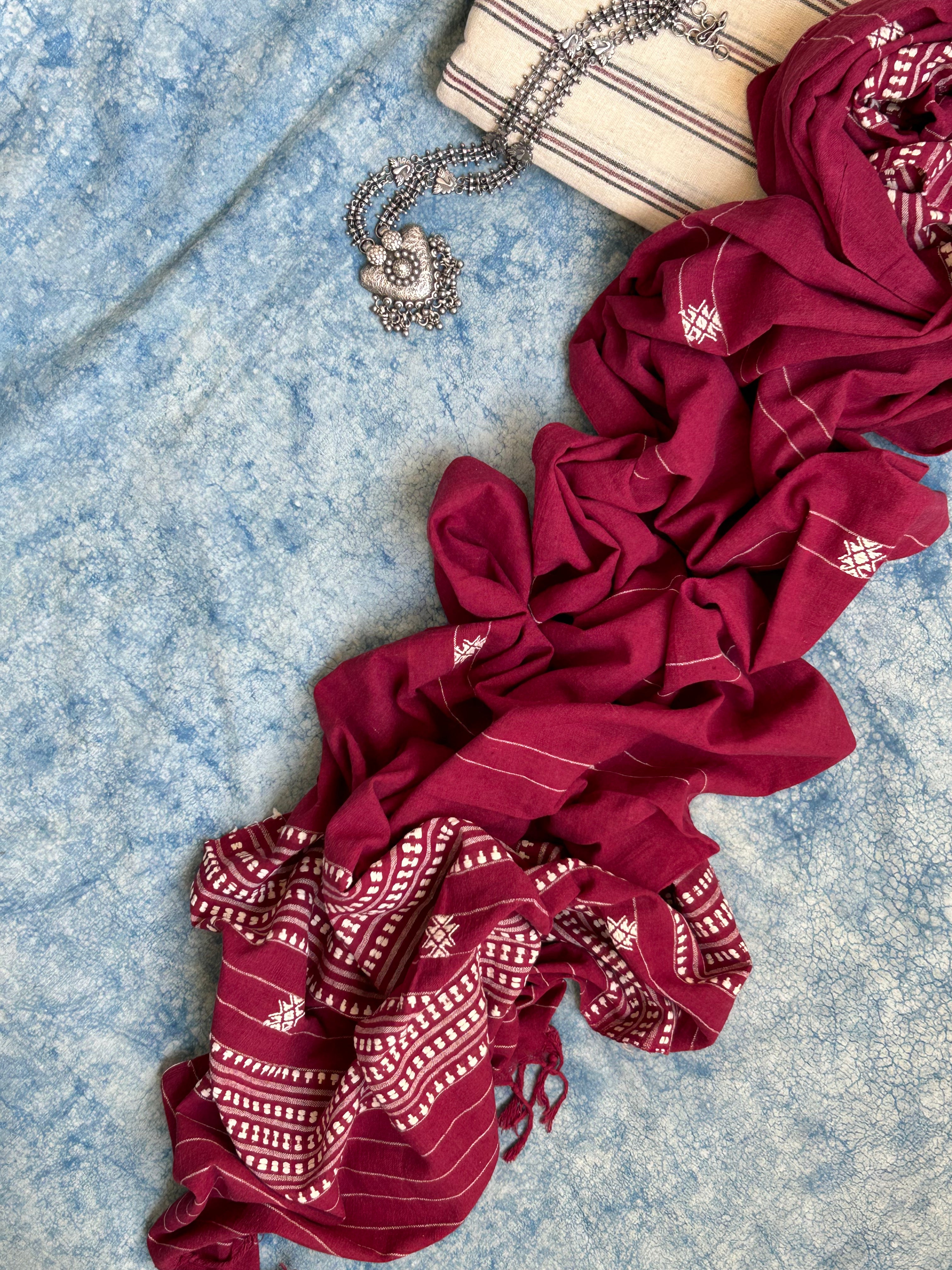 Handspun Handwoven Kotpad Kurta Dupatta Set