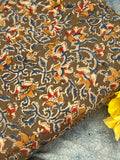 Pedana Hand Block Printed Kalamkari Natural Dyed Cotton Fabric Kurta