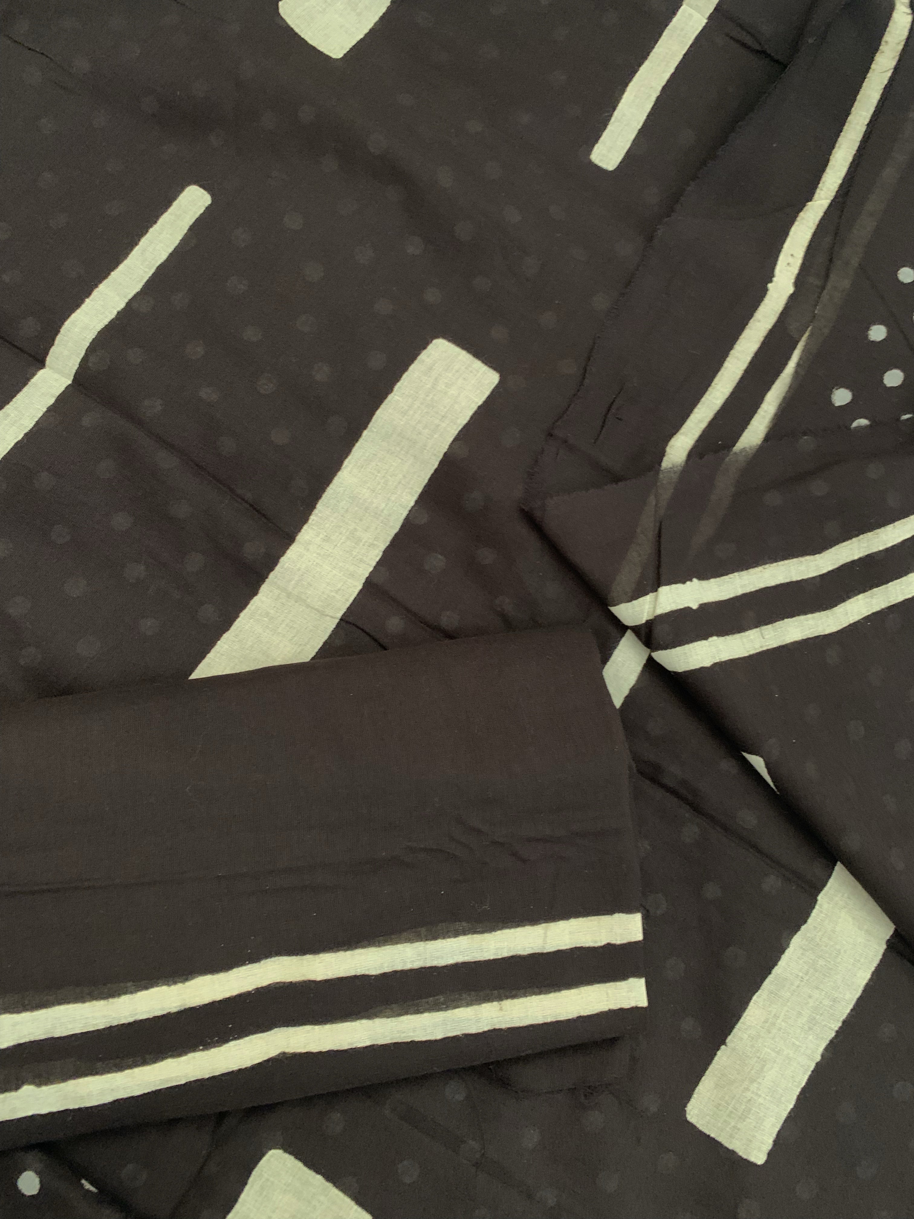 Handblock Printed Mul Cotton Saree