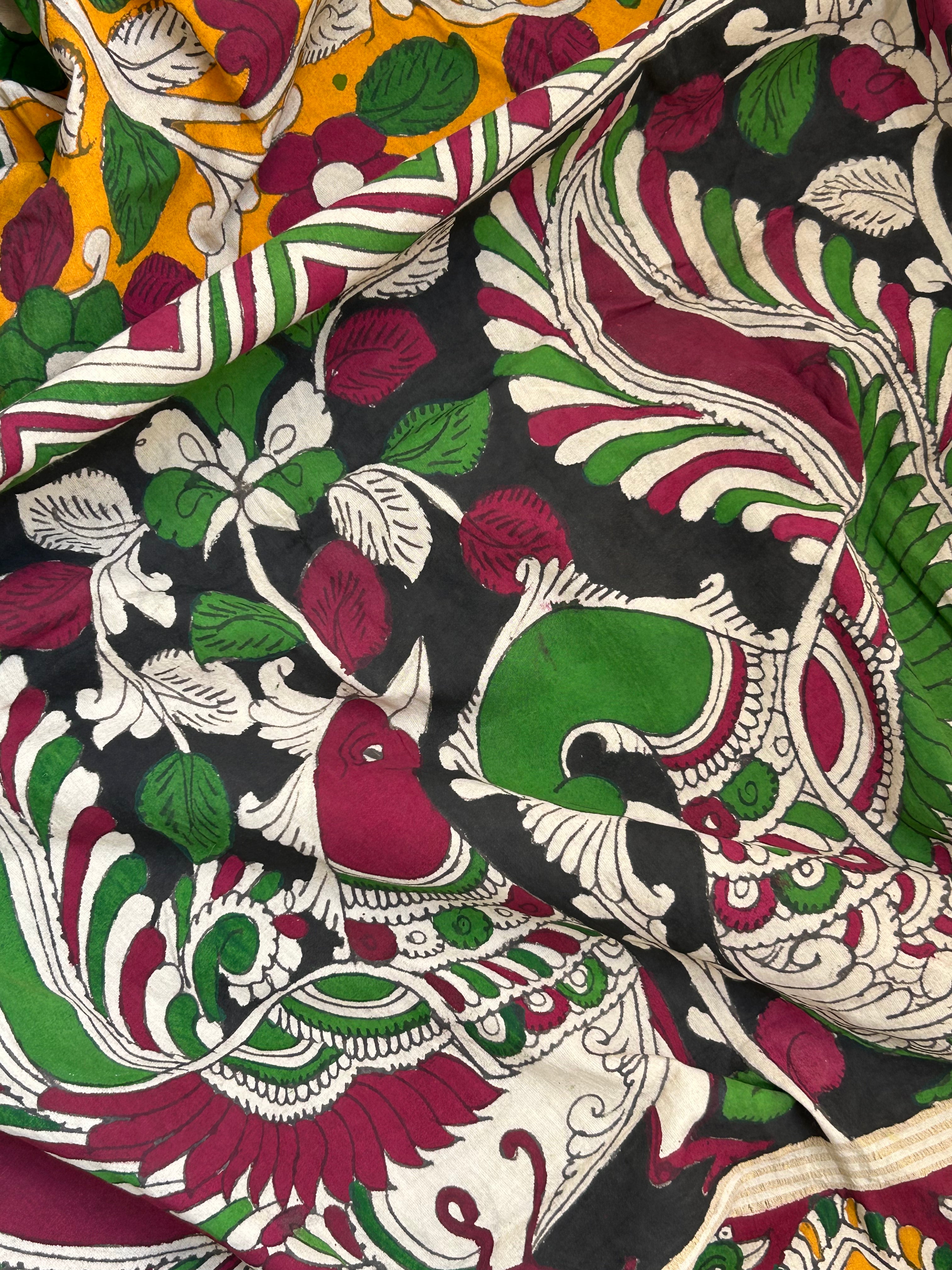 Handwoven Handcrafted Kalamkari Kurta Dupatta Set