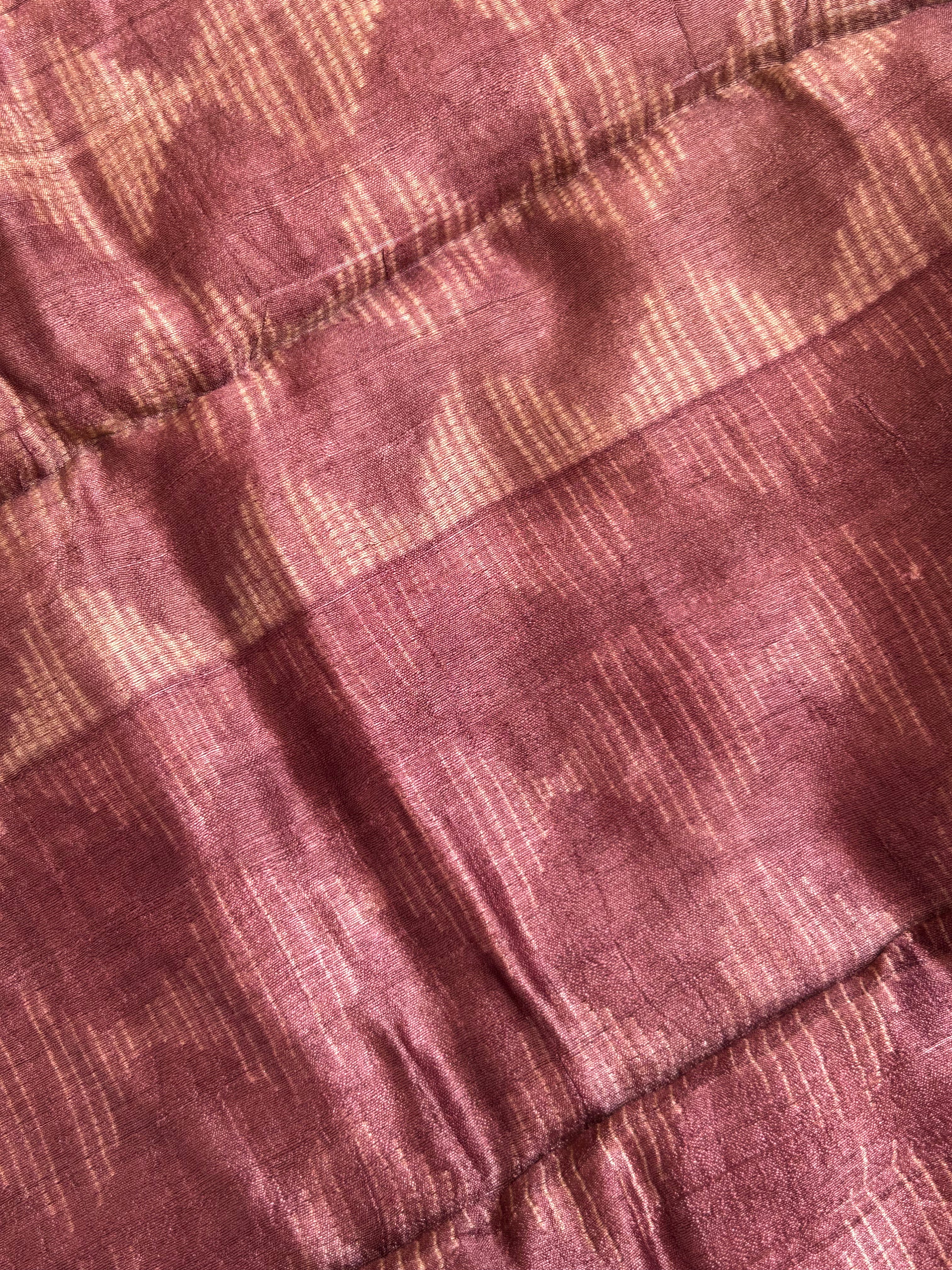 Handwoven & Handmade Tussar Shibori Kurta Dupatta Set