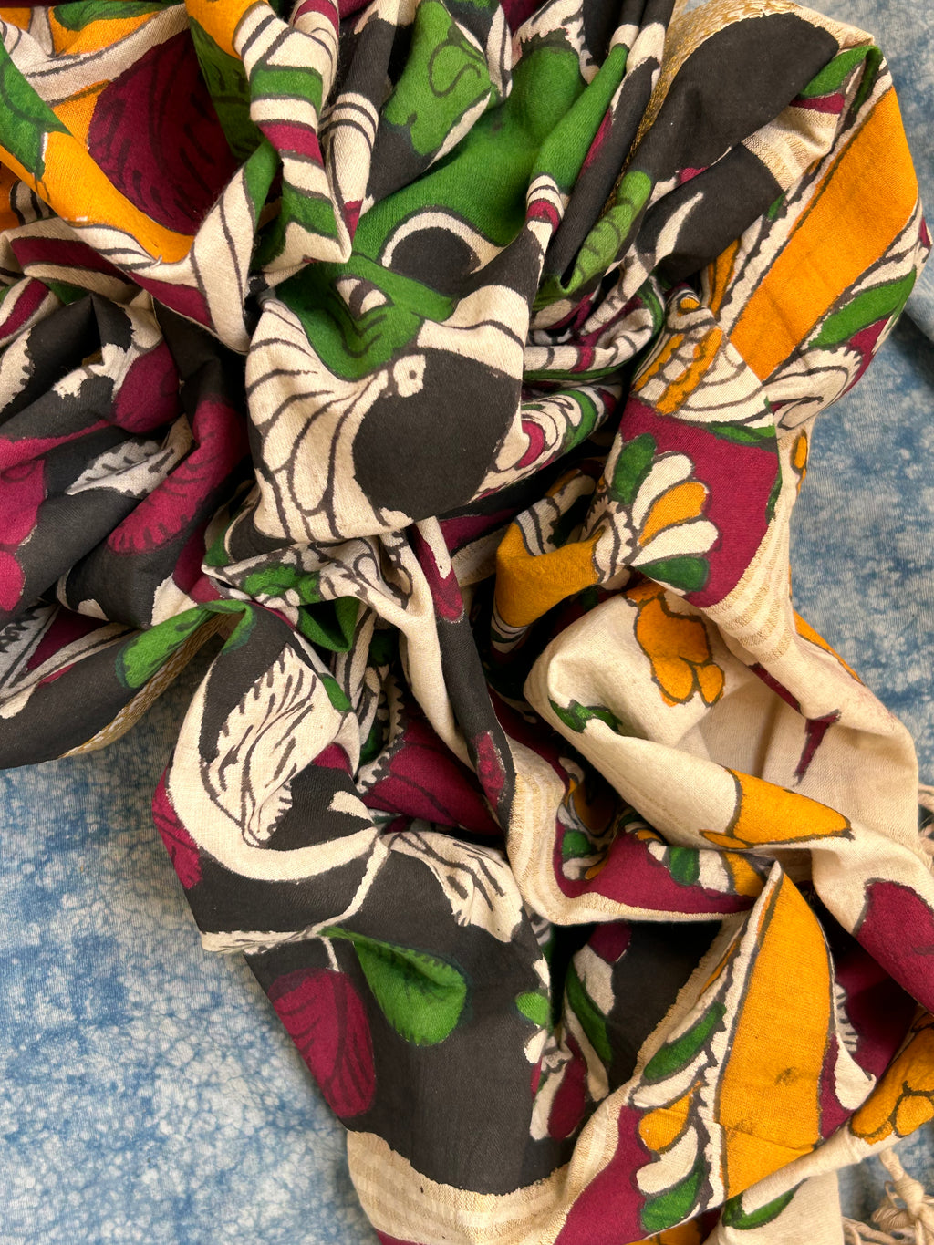 Handwoven Handcrafted Kalamkari Kurta Dupatta Set