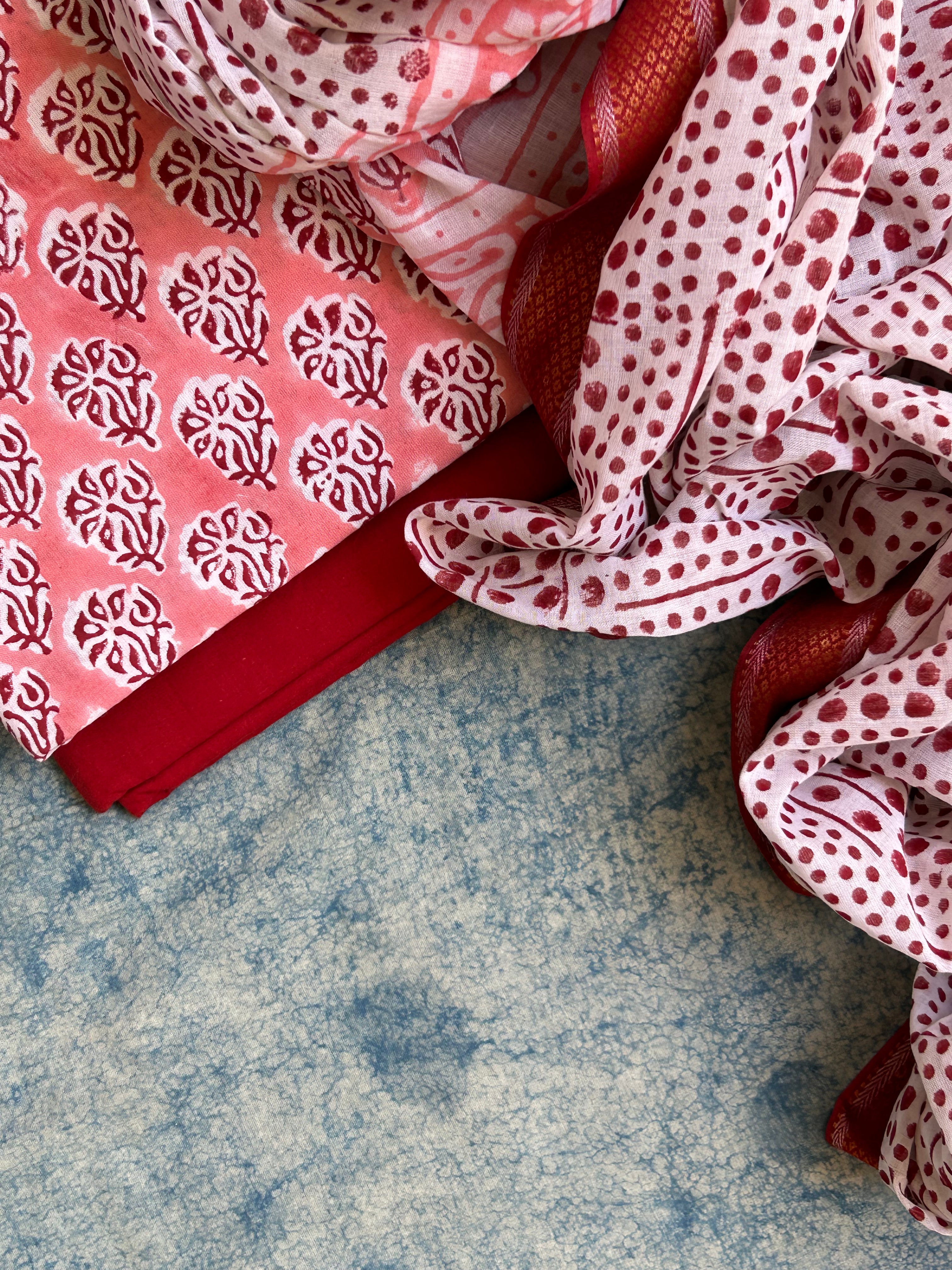 Handblock Cotton Suit