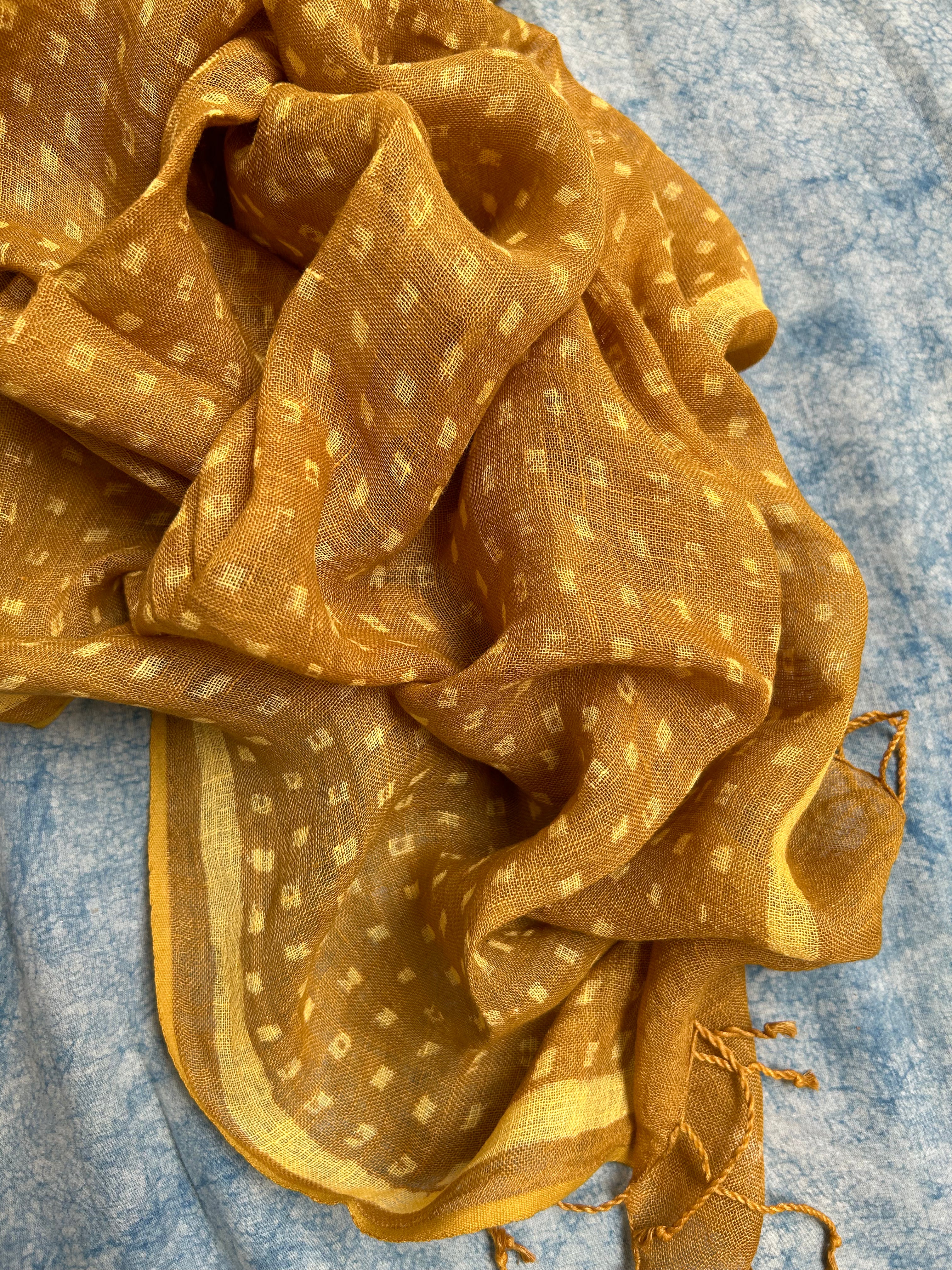 Handcrafted Linen Kurta Dupatta Set