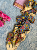Handwoven Handcrafted Kalamkari Kurta Dupatta Set