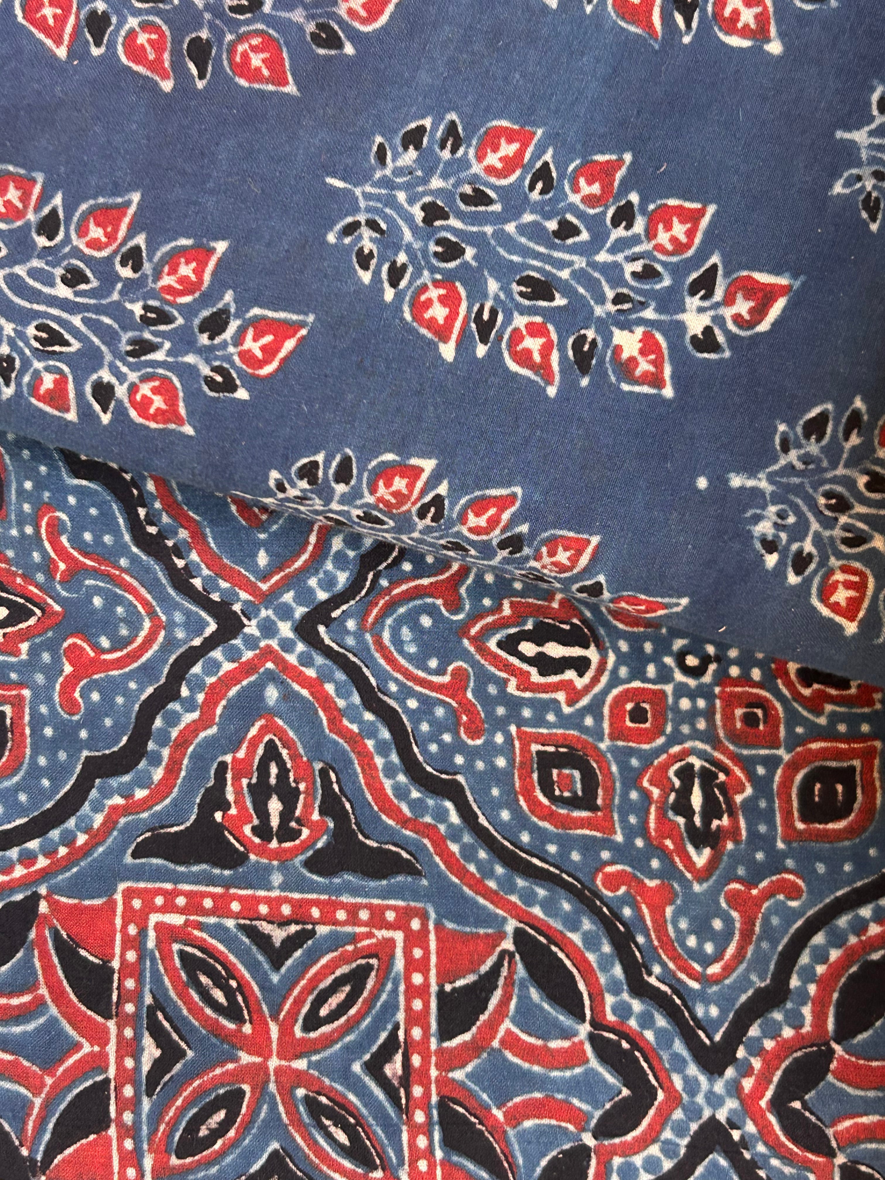 Natural Dyes Handblock Ajrakh Cotton Suit