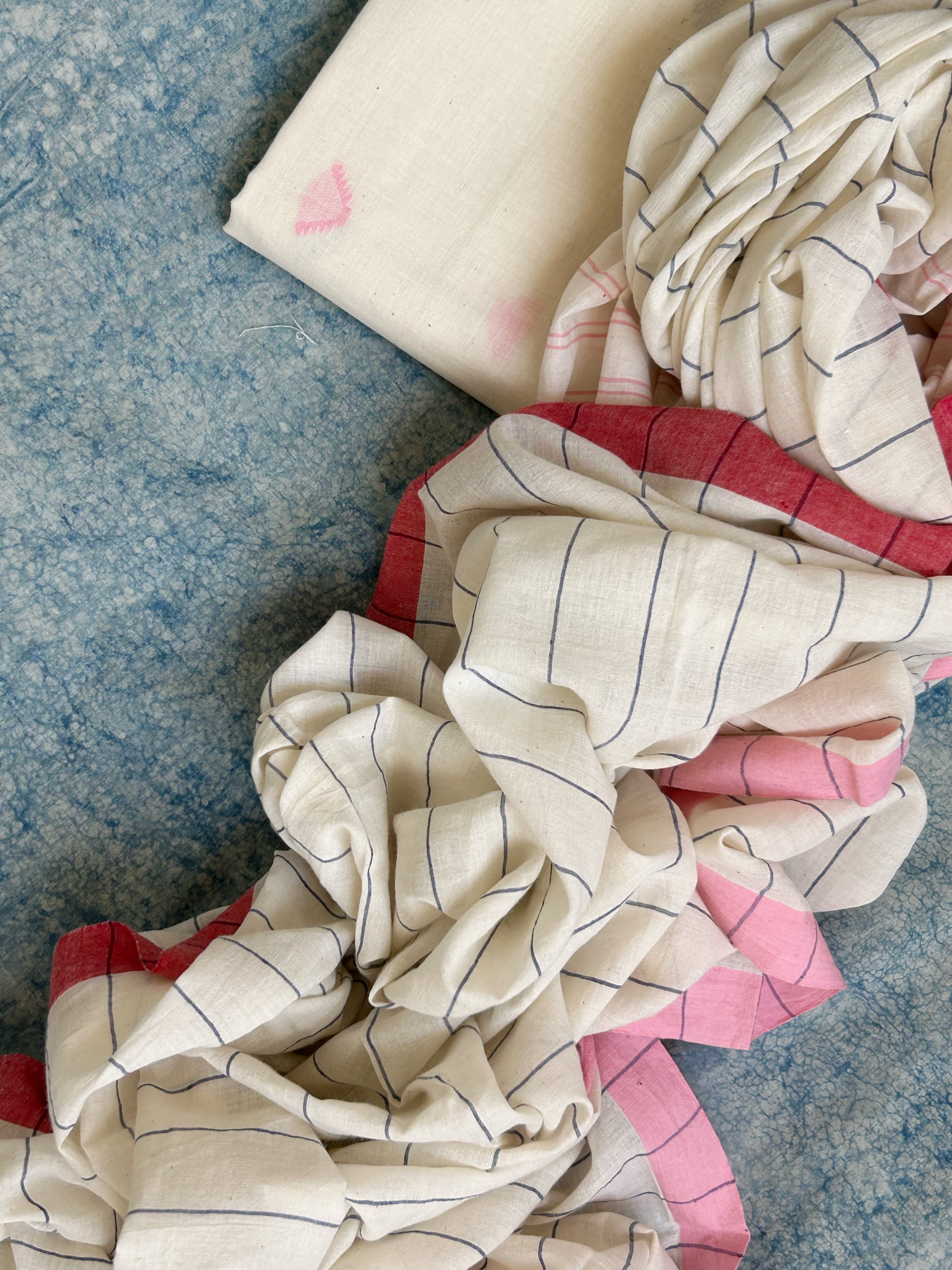 Mogra - Handwoven Bengal Jamdani Kurta Dupatta set