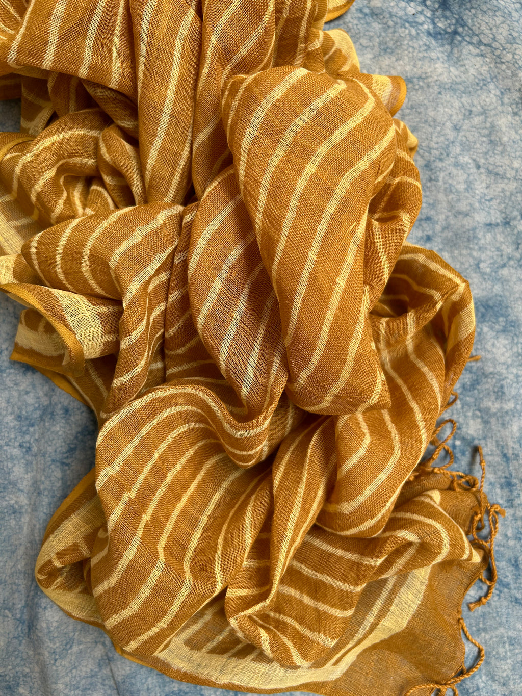 Handcrafted Linen Kurta Dupatta Set
