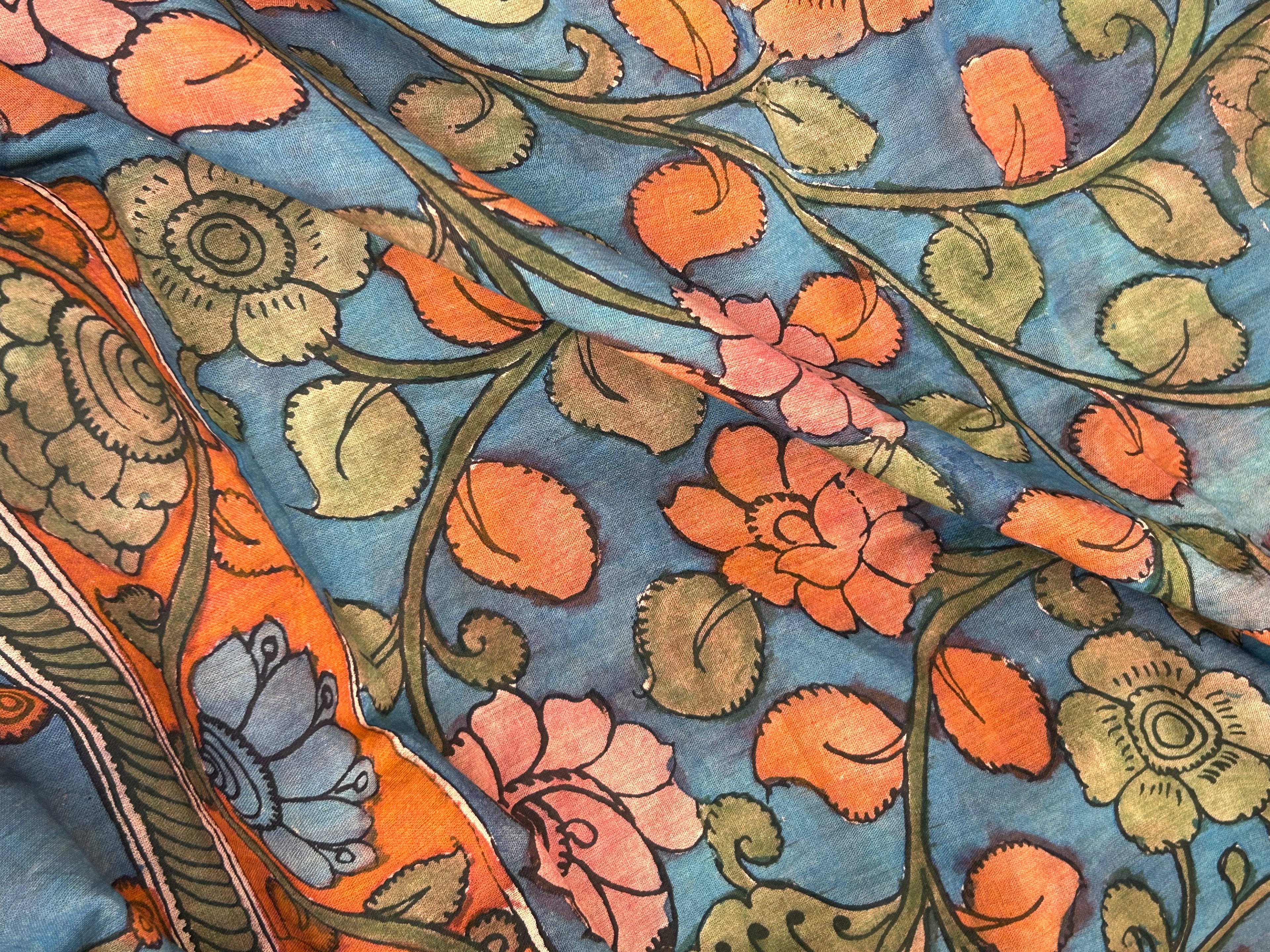 Handwoven Handcrafted Kalamkari Kurta Dupatta Set