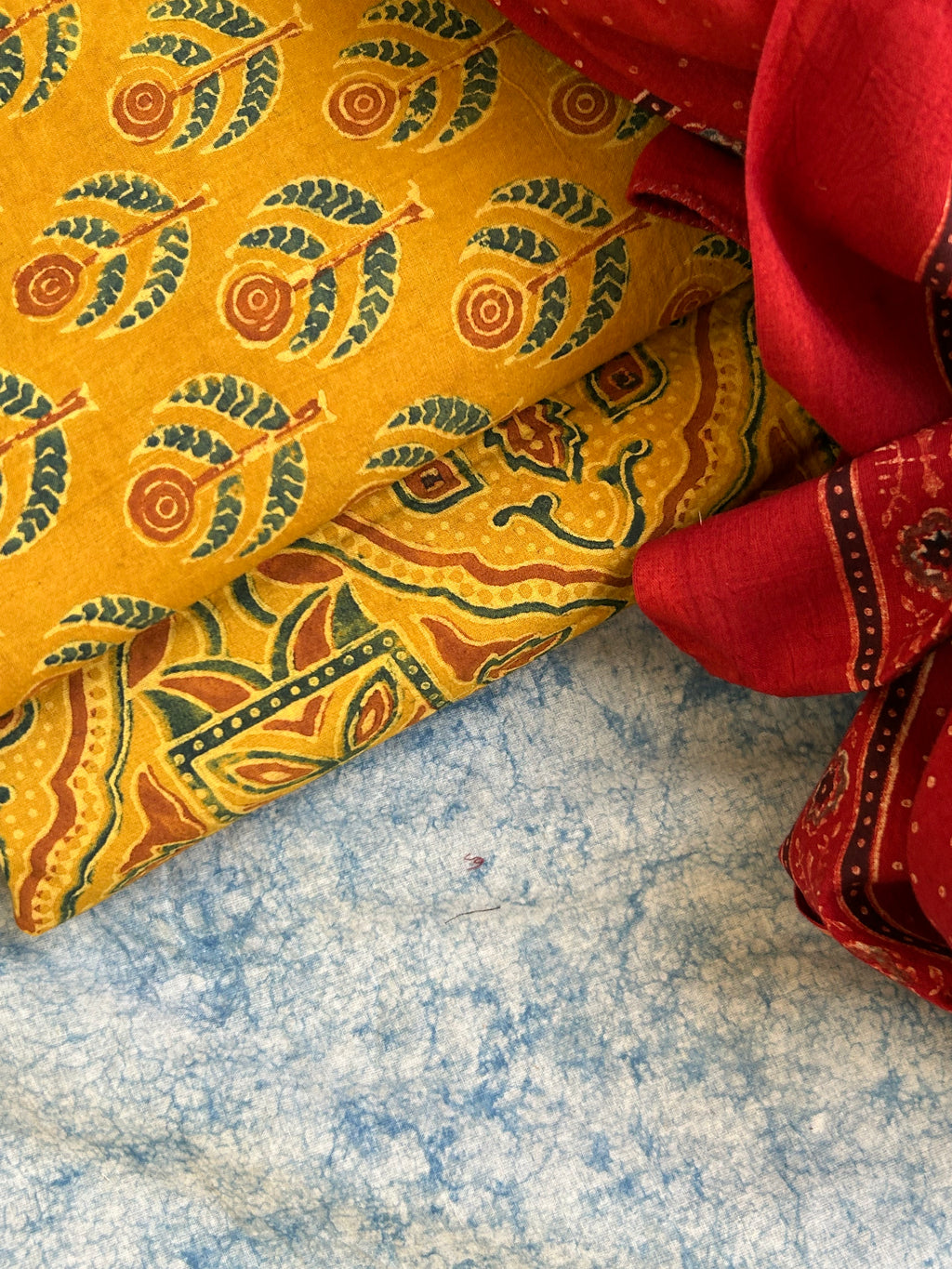 Natural Dyes Handblock Ajrakh Cotton Suit