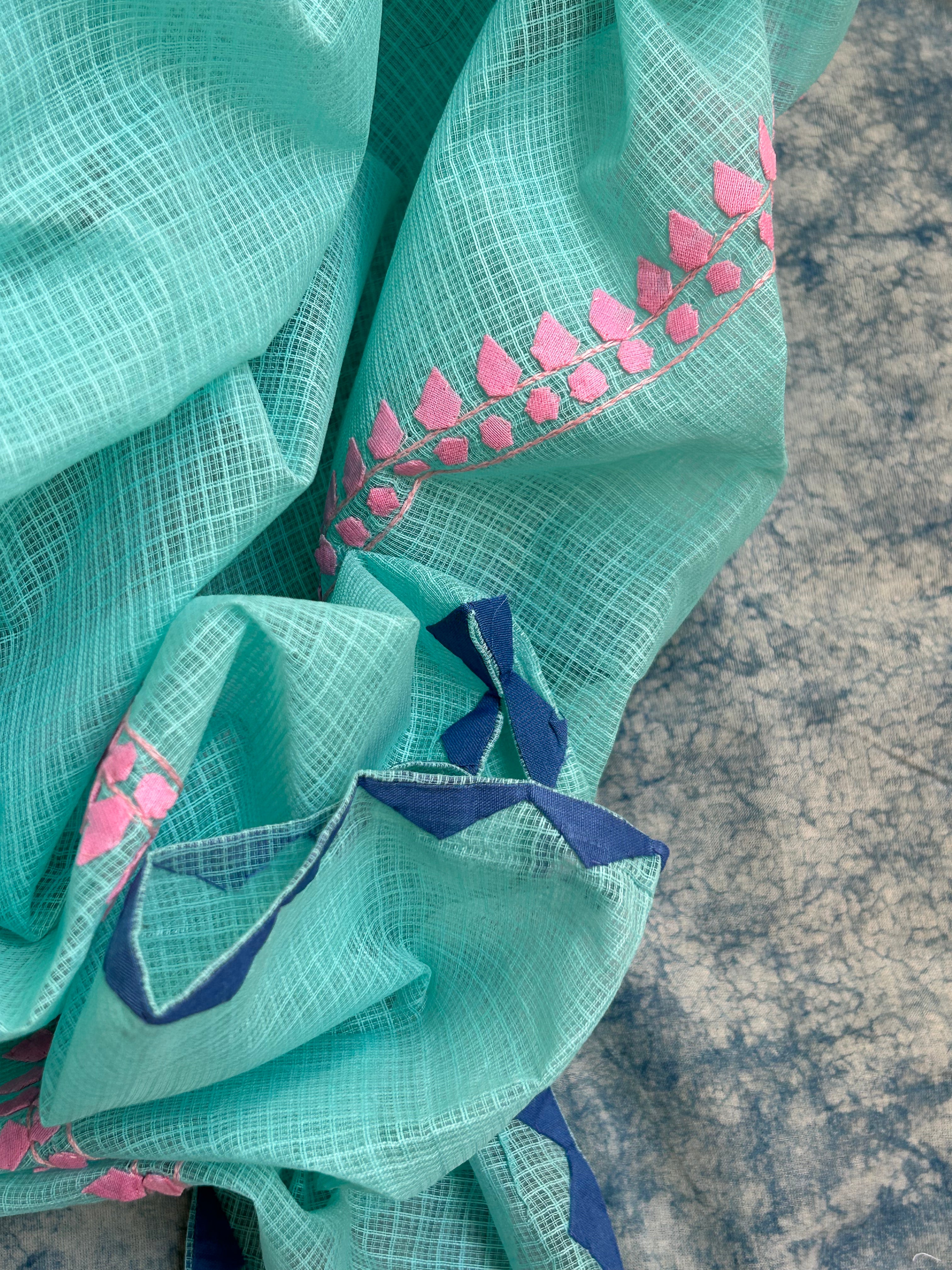 Handblock Handdone Applique Cotton Kota Suit