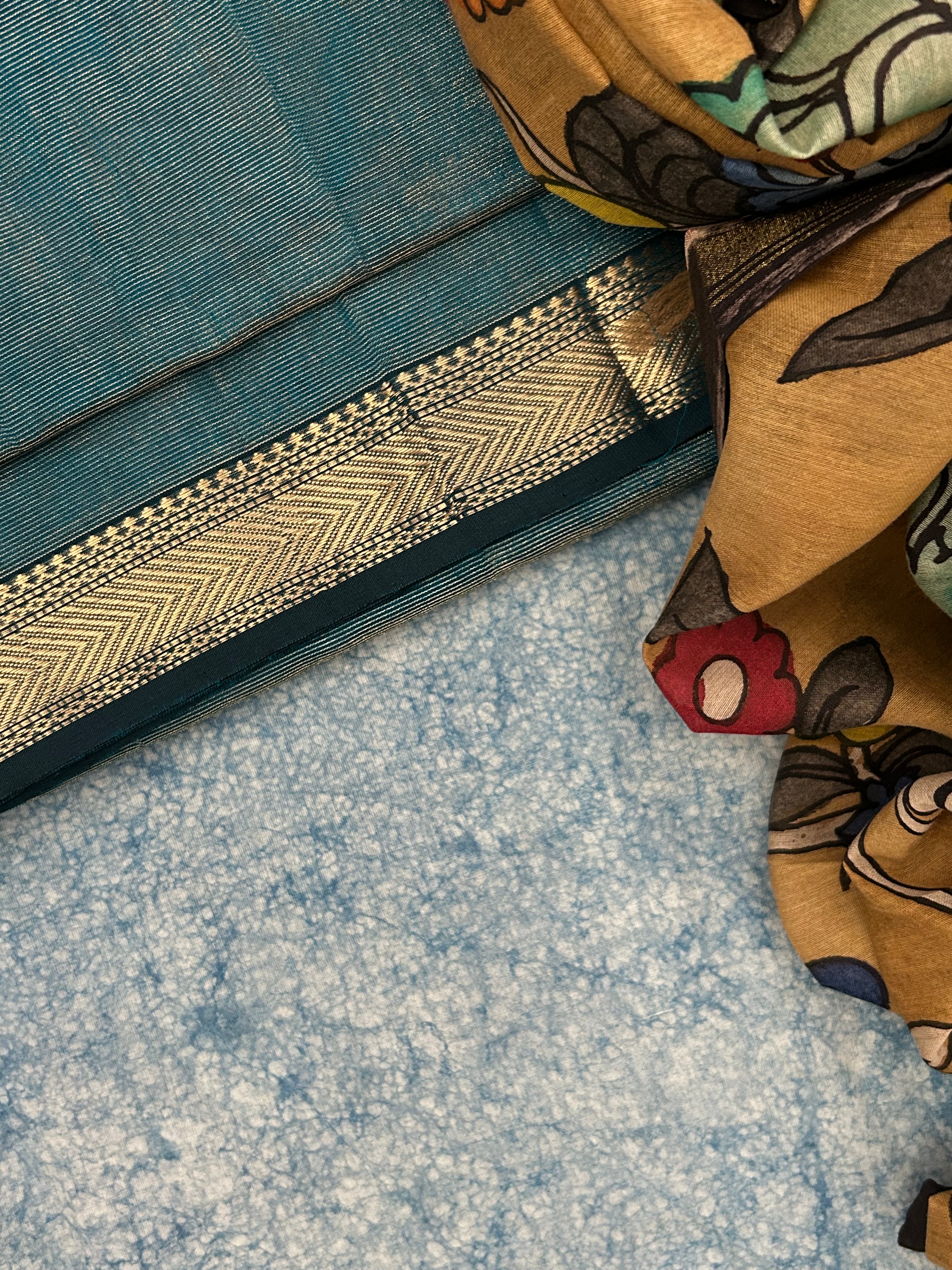 Handwoven Handcrafted Kalamkari Kurta Dupatta Set