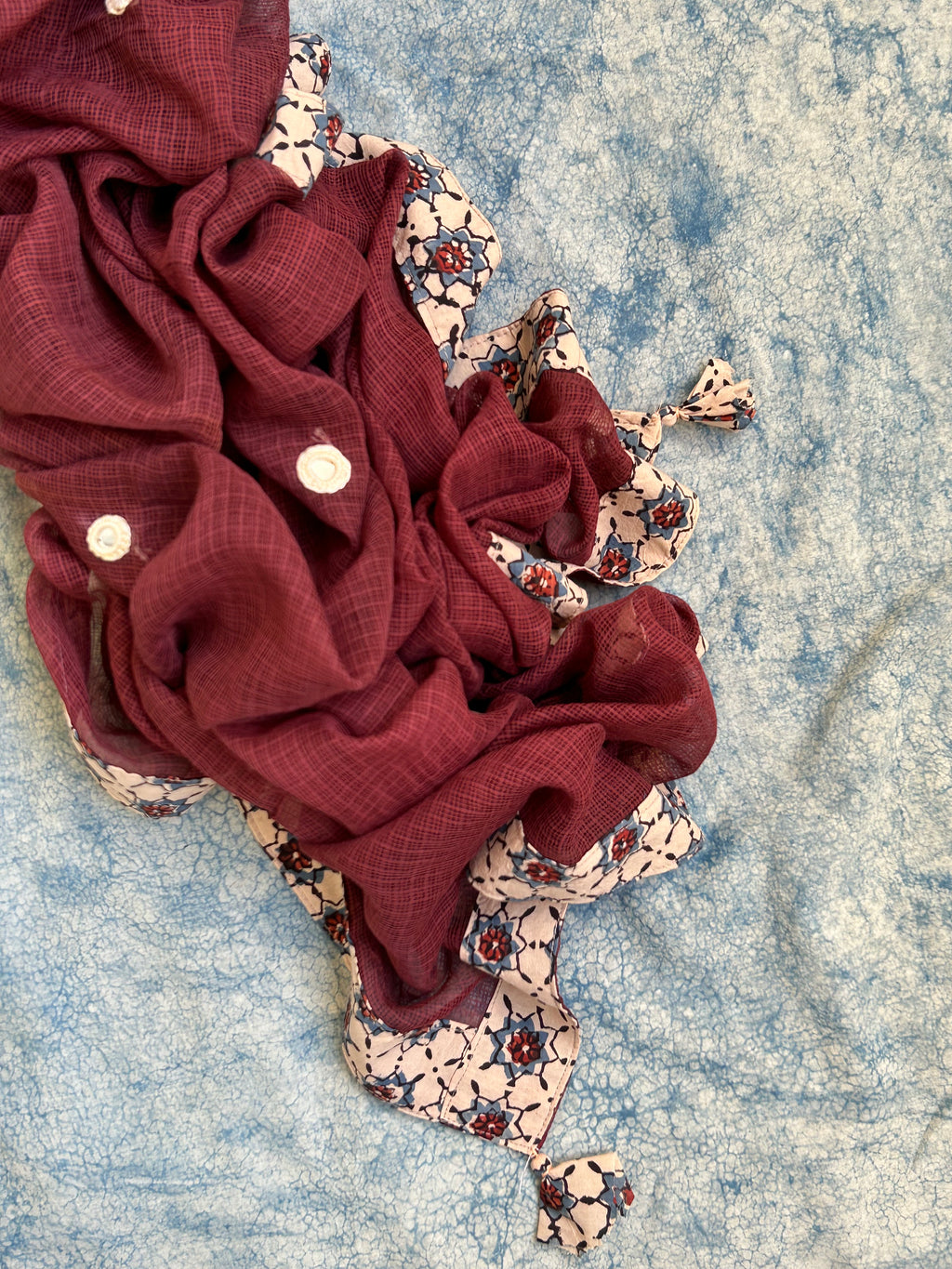 Natural Dyes Handcrafted Ajrakh Kota Suit