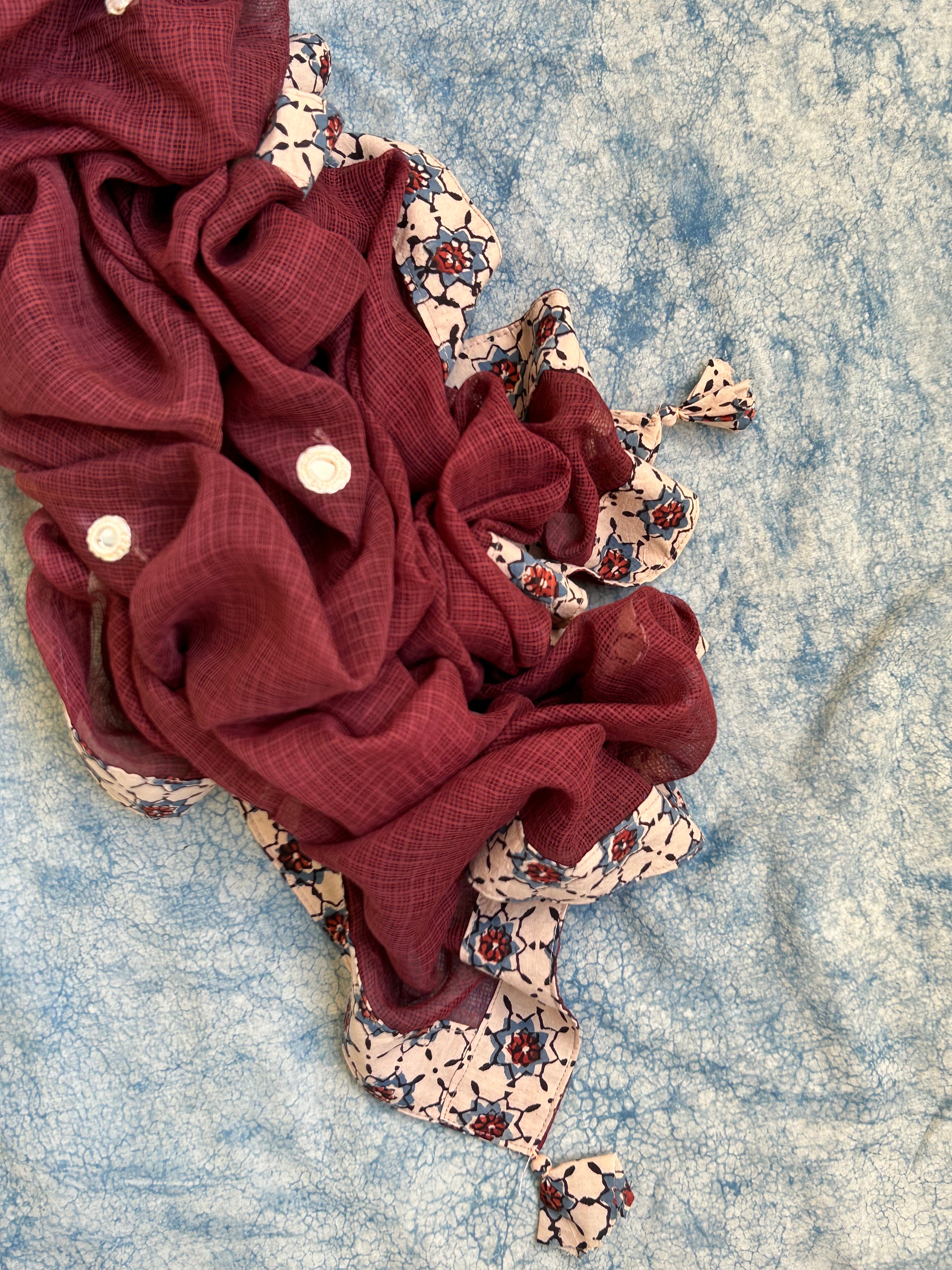Natural Dyes Handcrafted Ajrakh Kota Suit