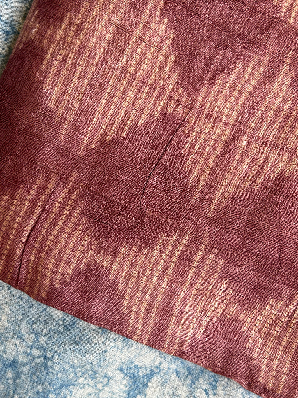 Handwoven & Handmade Tussar Shibori Kurta Dupatta Set