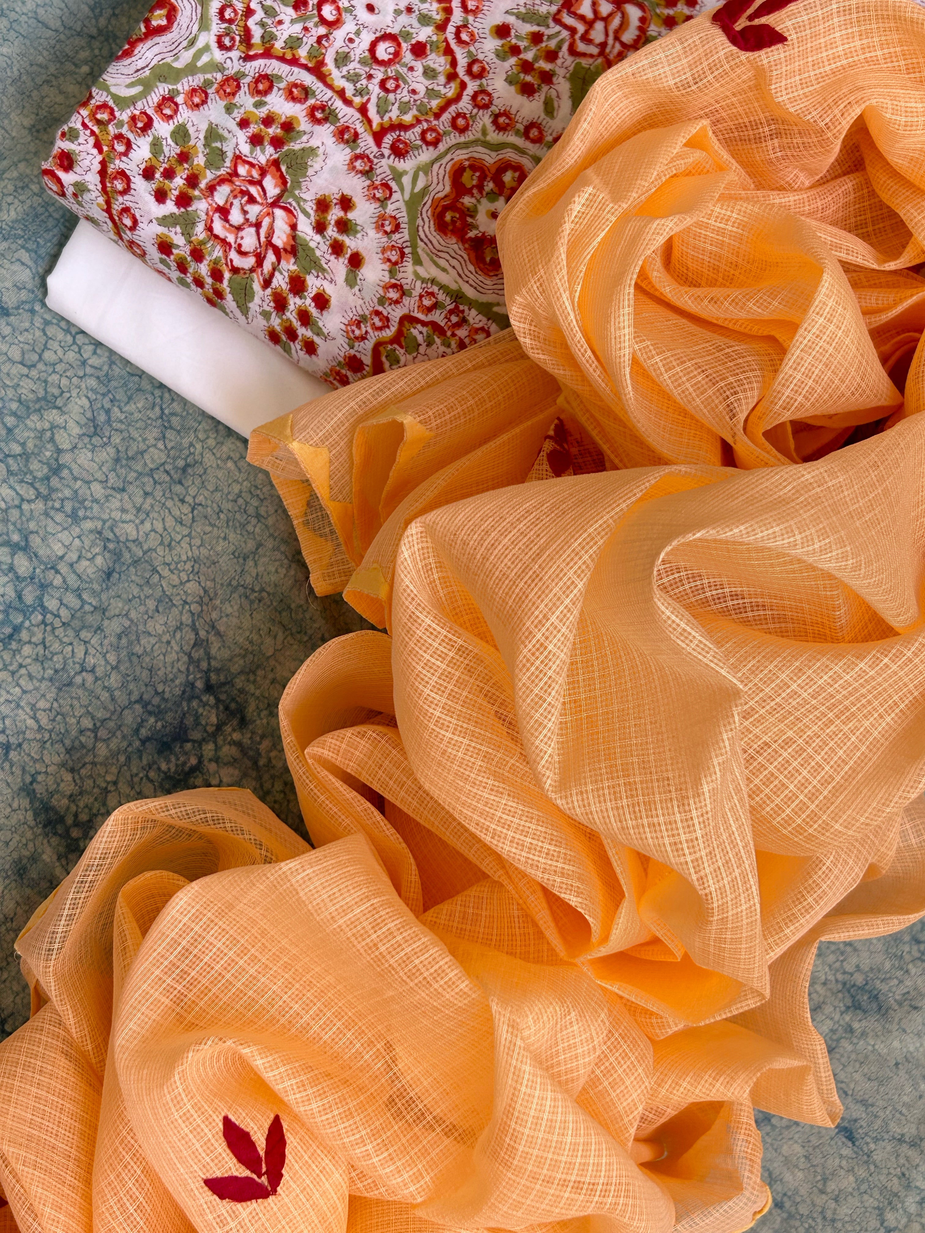 Handblock Handdone Applique Cotton Kota Suit