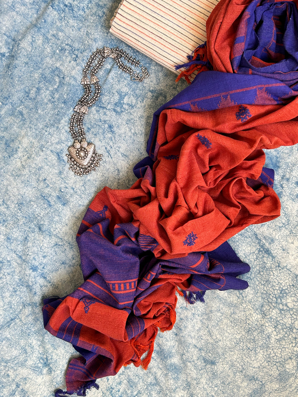 Handspun Handwoven Kotpad Kurta Dupatta Set