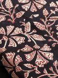 Bagru Handblock Cotton -Black & Madder Red