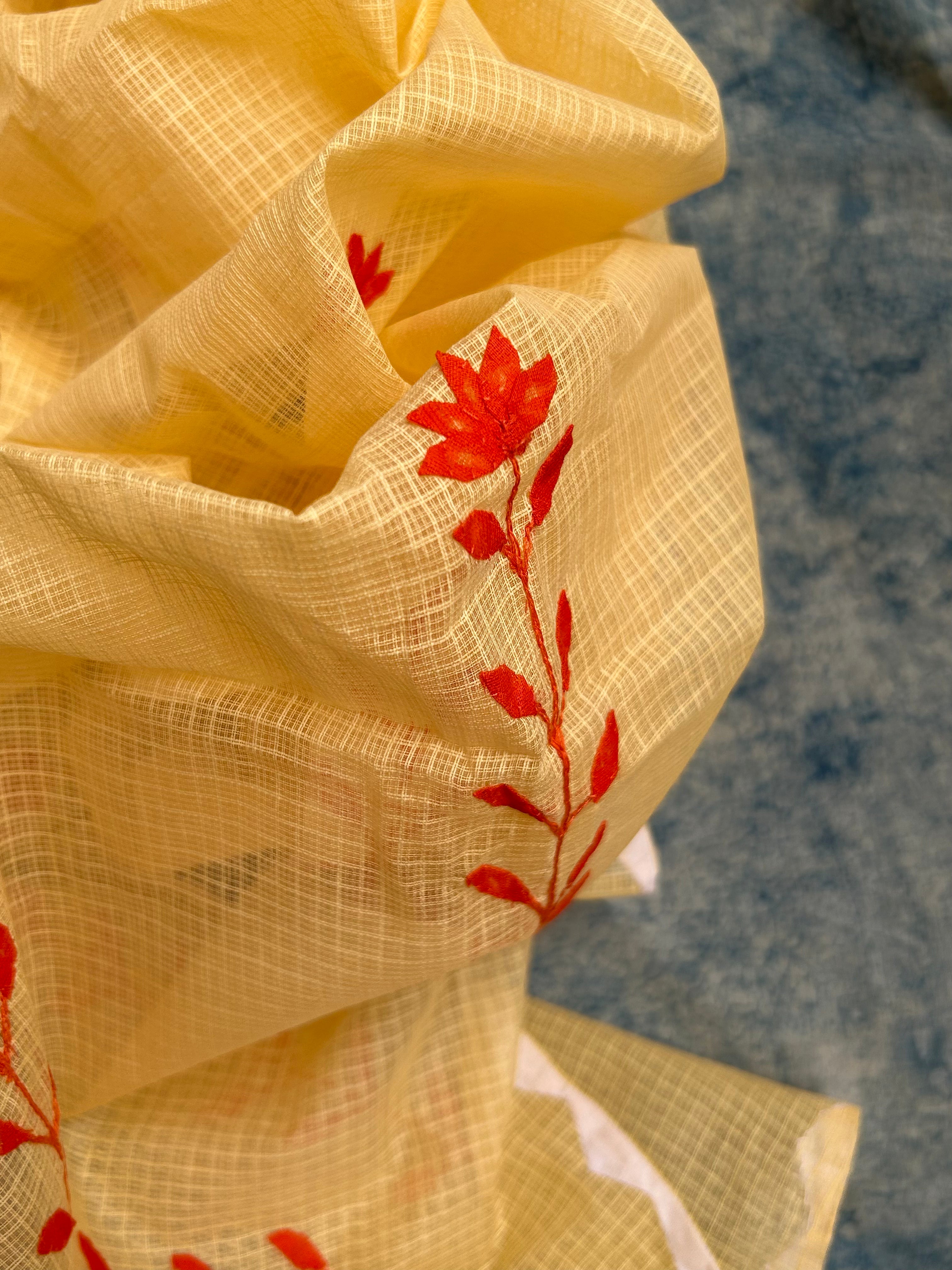 Handblock Handdone Applique Cotton Kota Suit