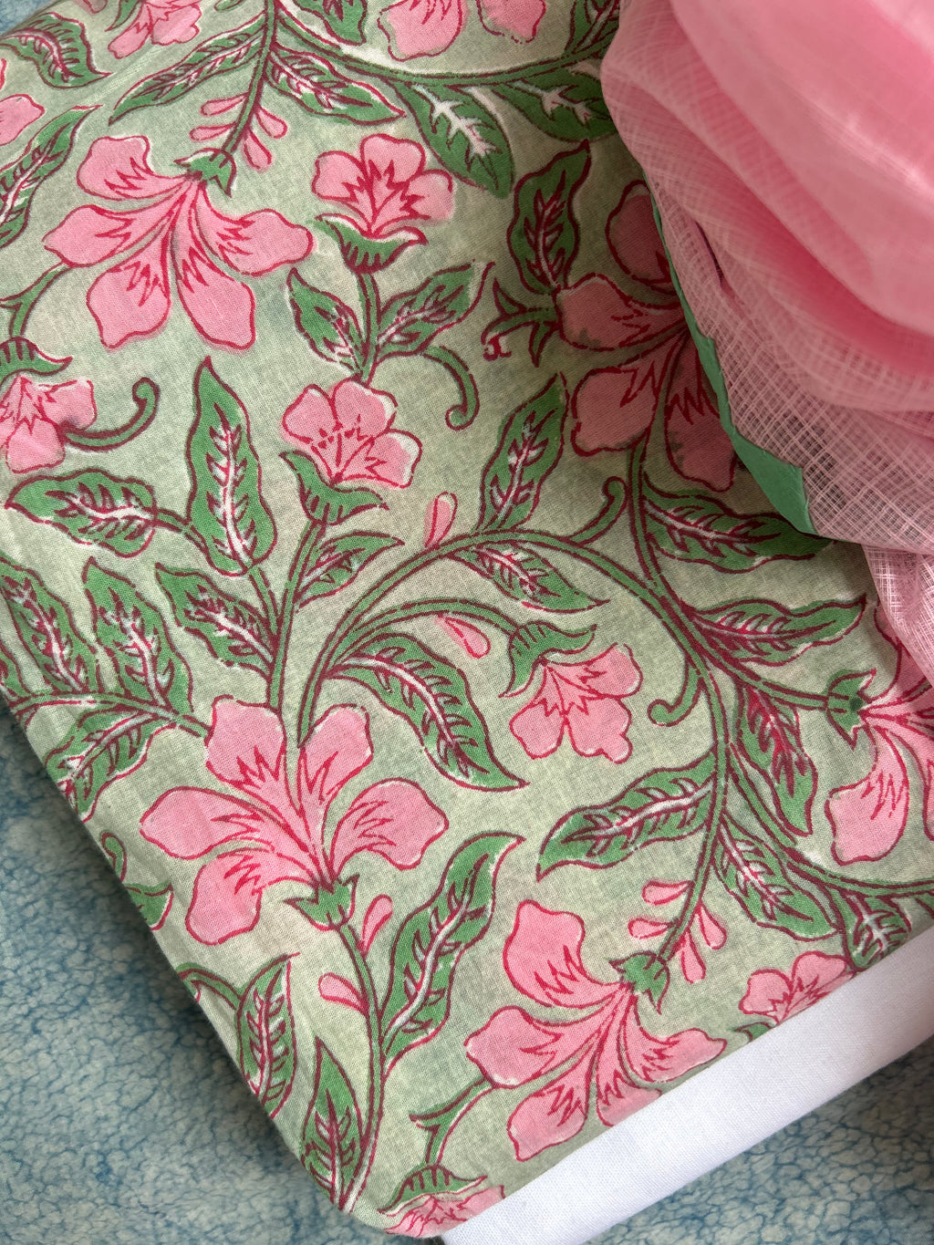 Handblock Handdone Applique Cotton Kota Suit