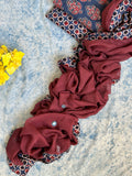 Natural Dyes Handcrafted Ajrakh Kota Suit