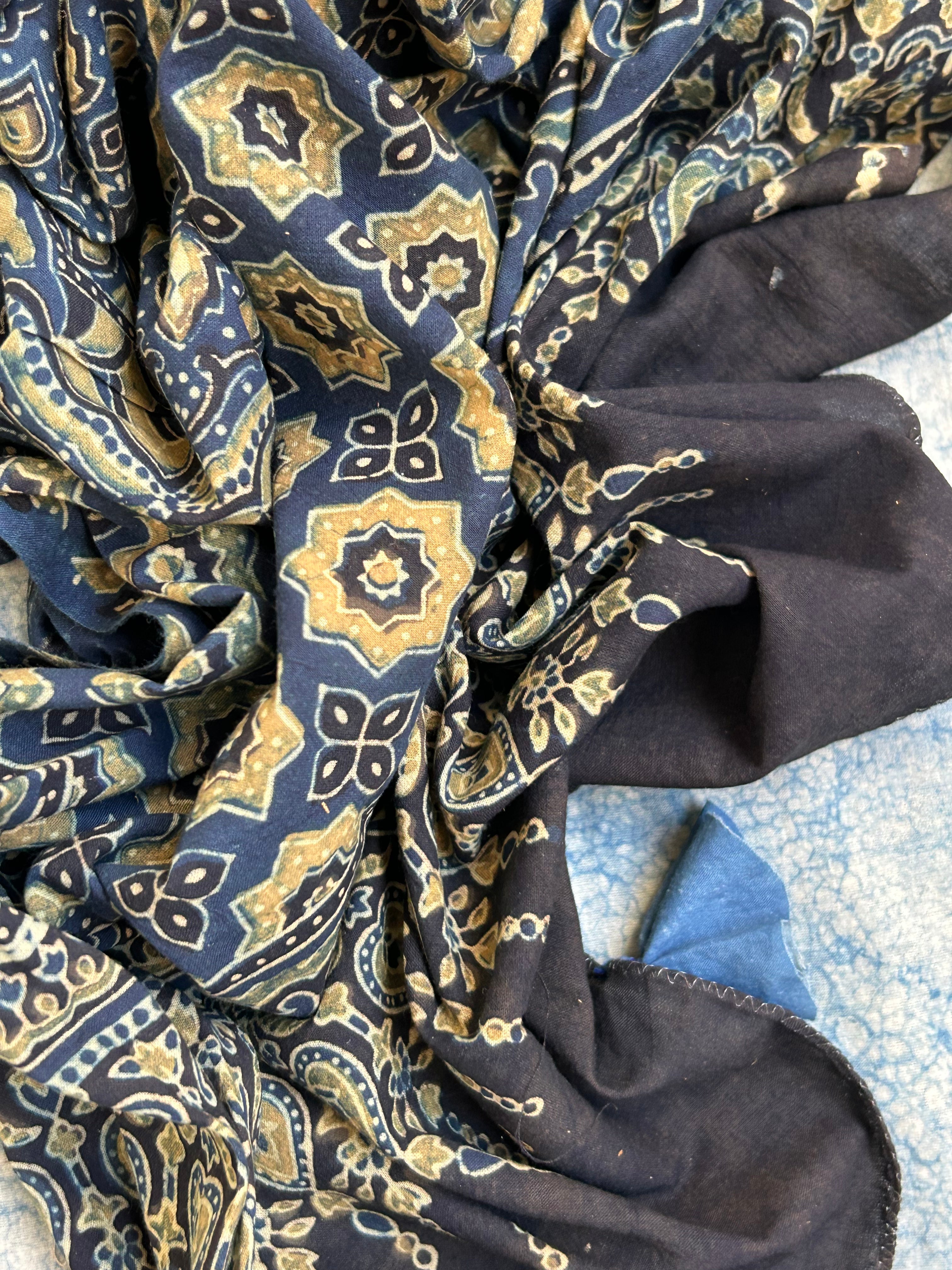 Natural Dyes Handblock Ajrakh Cotton Suit