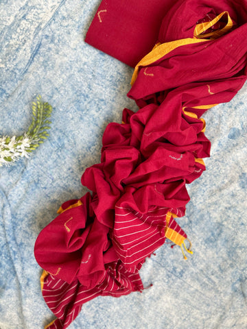 Mehak - Handwoven Bengal Jamdani Kurta Dupatta set