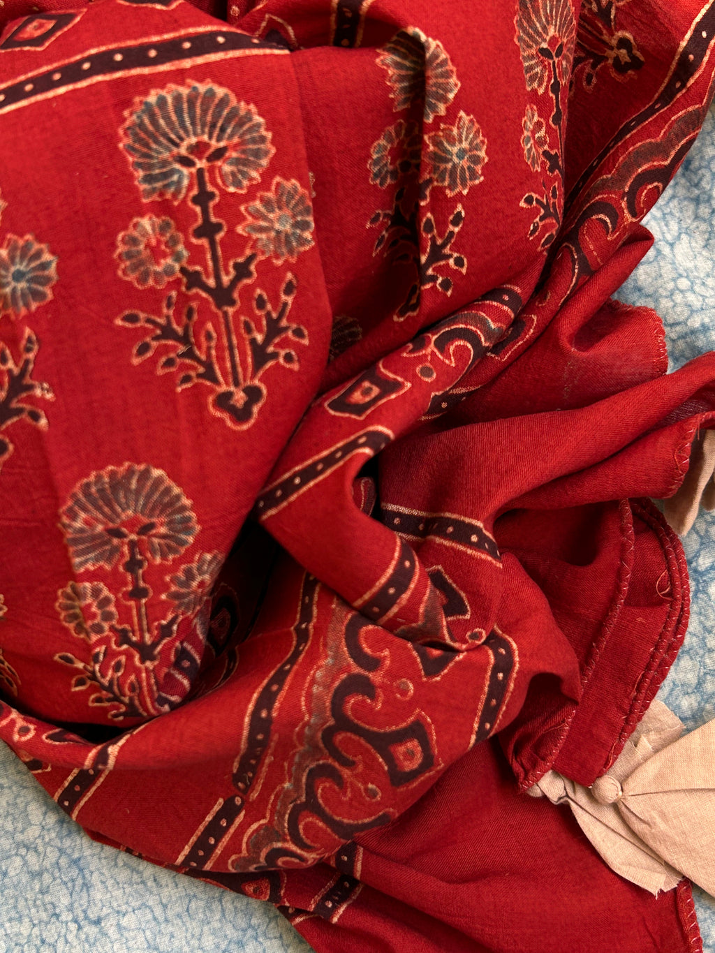 Natural Dyes Handblock Ajrakh Cotton Suit
