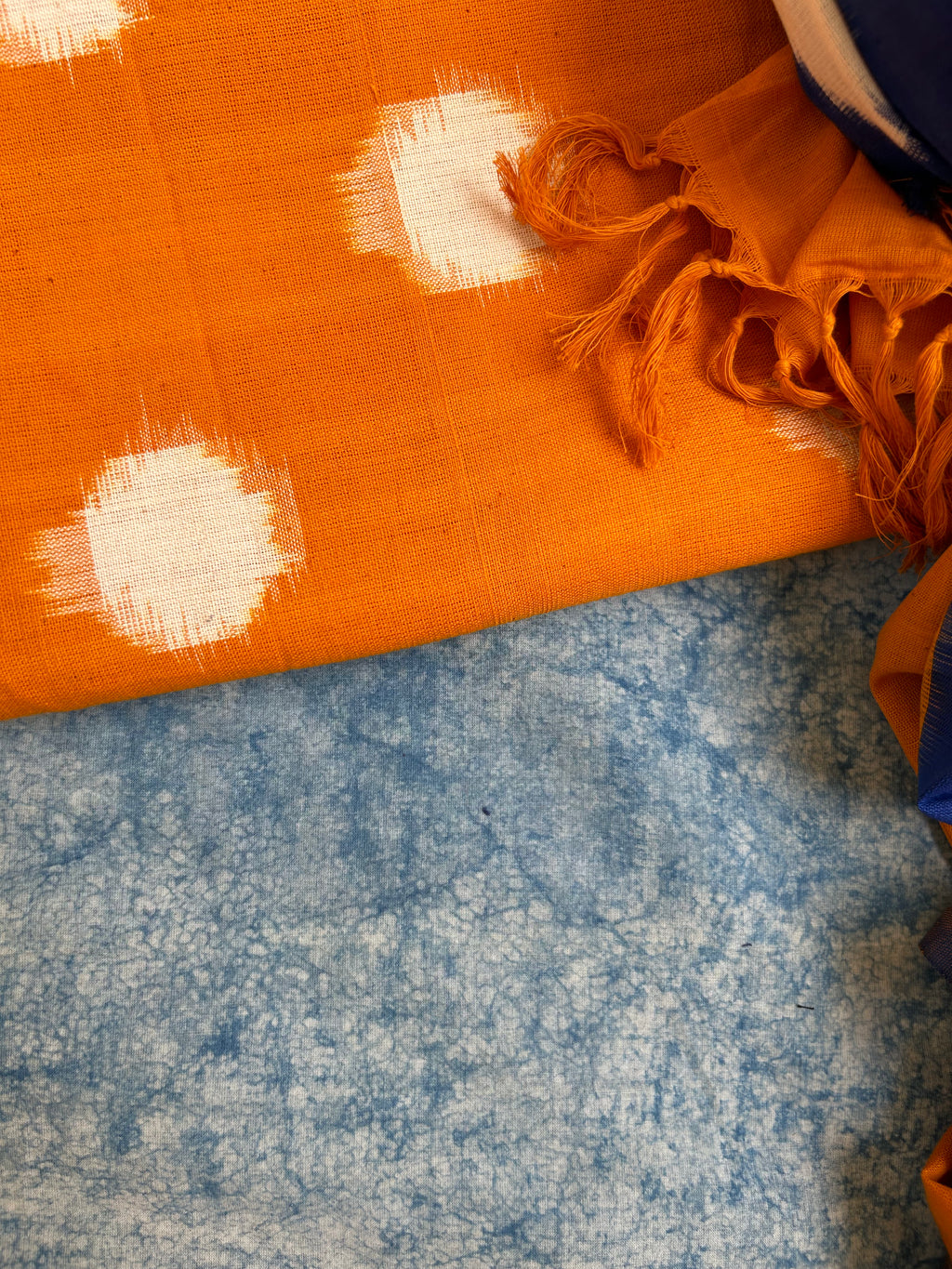 Handwoven Double Ikat Kurta Dupatta Set