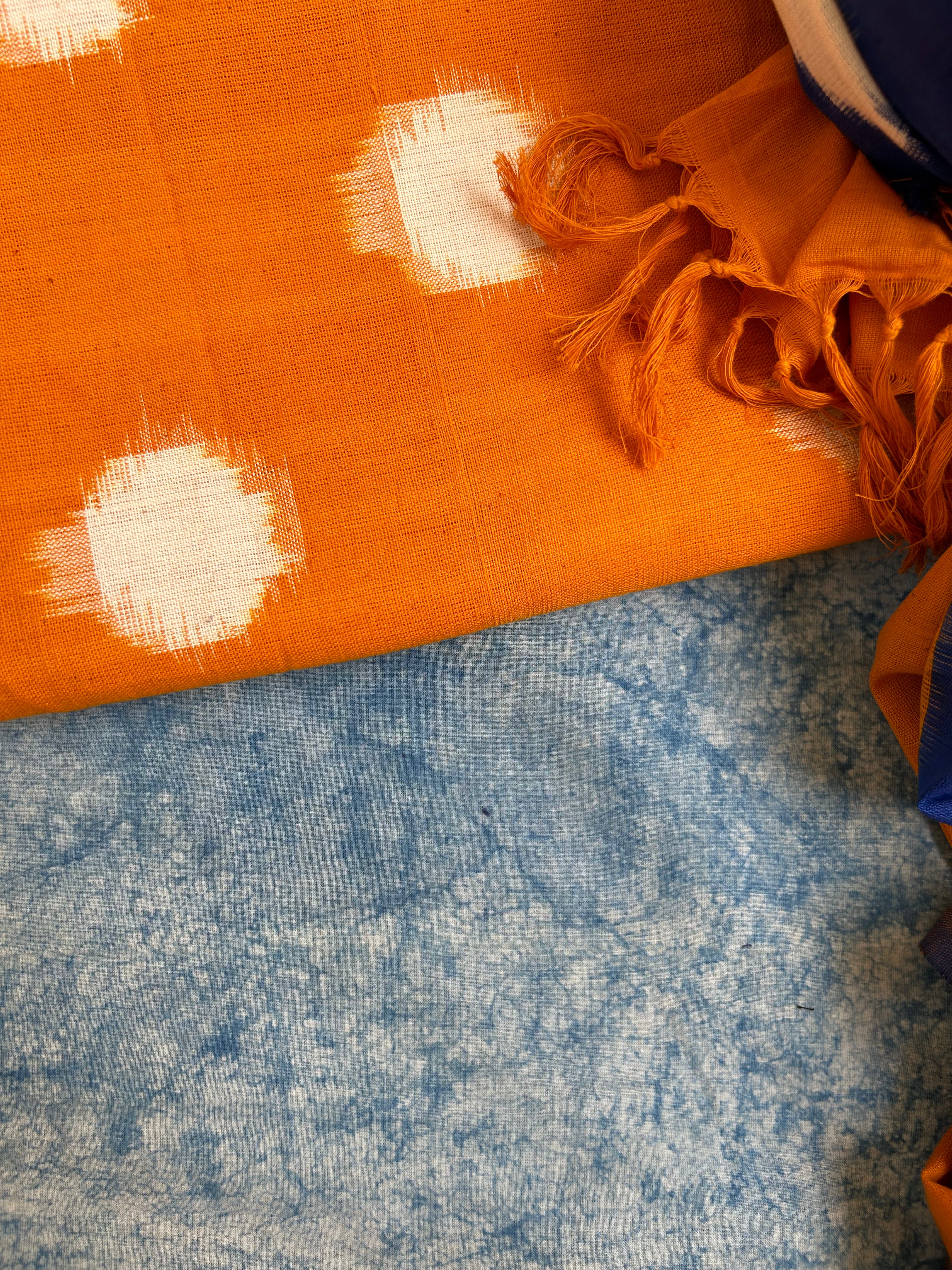 Handwoven Double Ikat Kurta Dupatta Set
