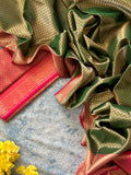Handwoven Tissue Maheshwari Kurta Dupatta Set