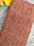Natural Dyes Handblock Ajrakh Cotton Kurta 2.5m