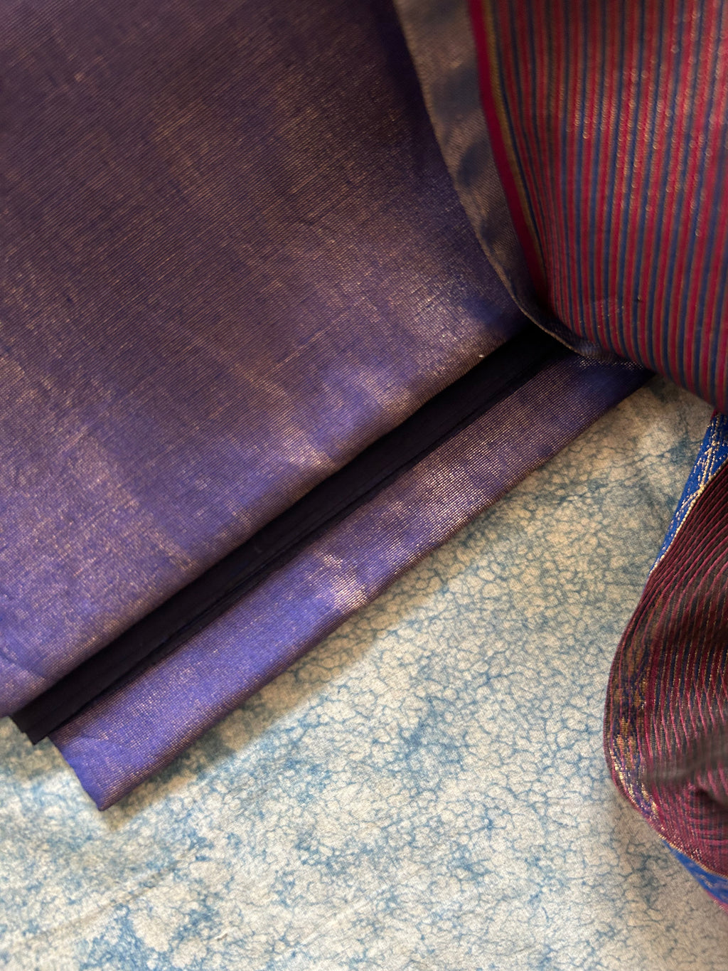 Handwoven Maheshwari Tissue Kurta Dupatta Set