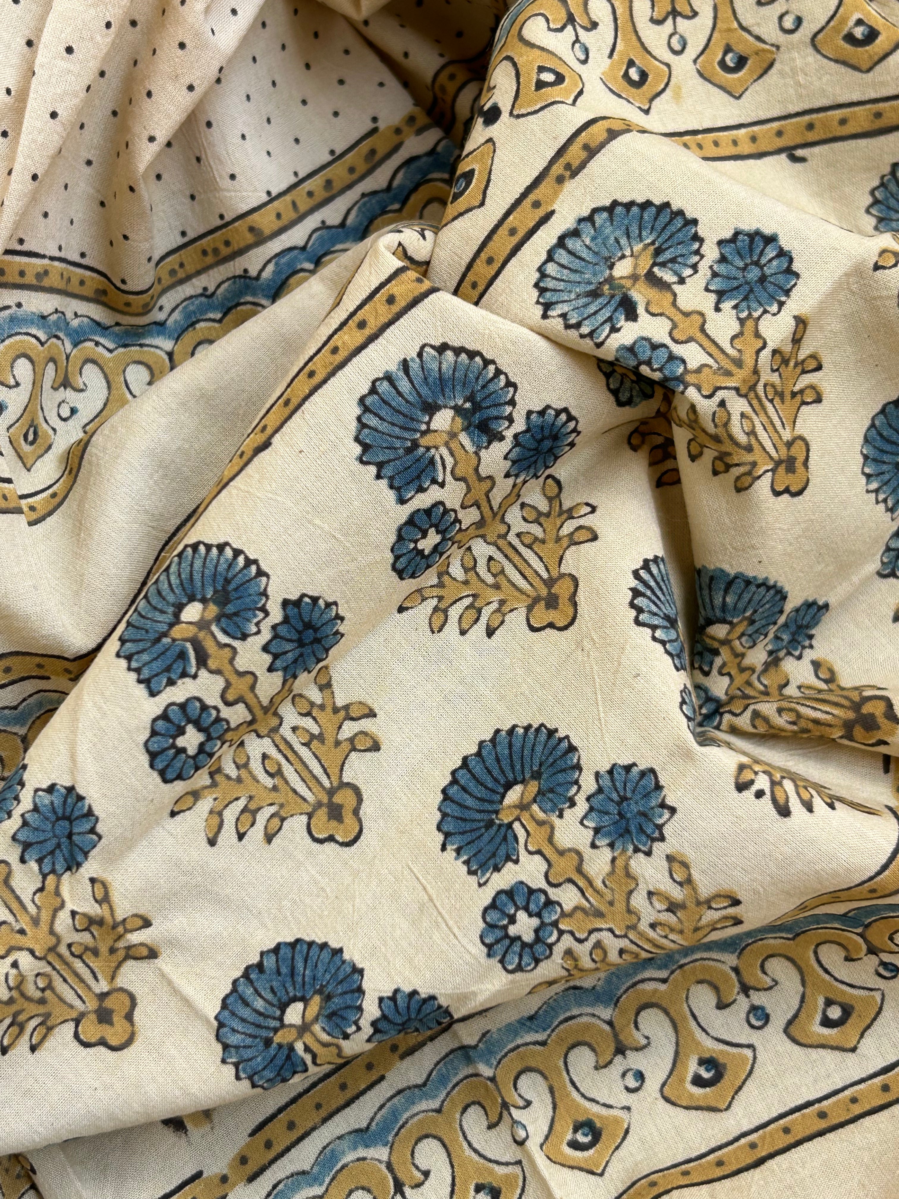 Natural Dyes Handblock Ajrakh Cotton Suit