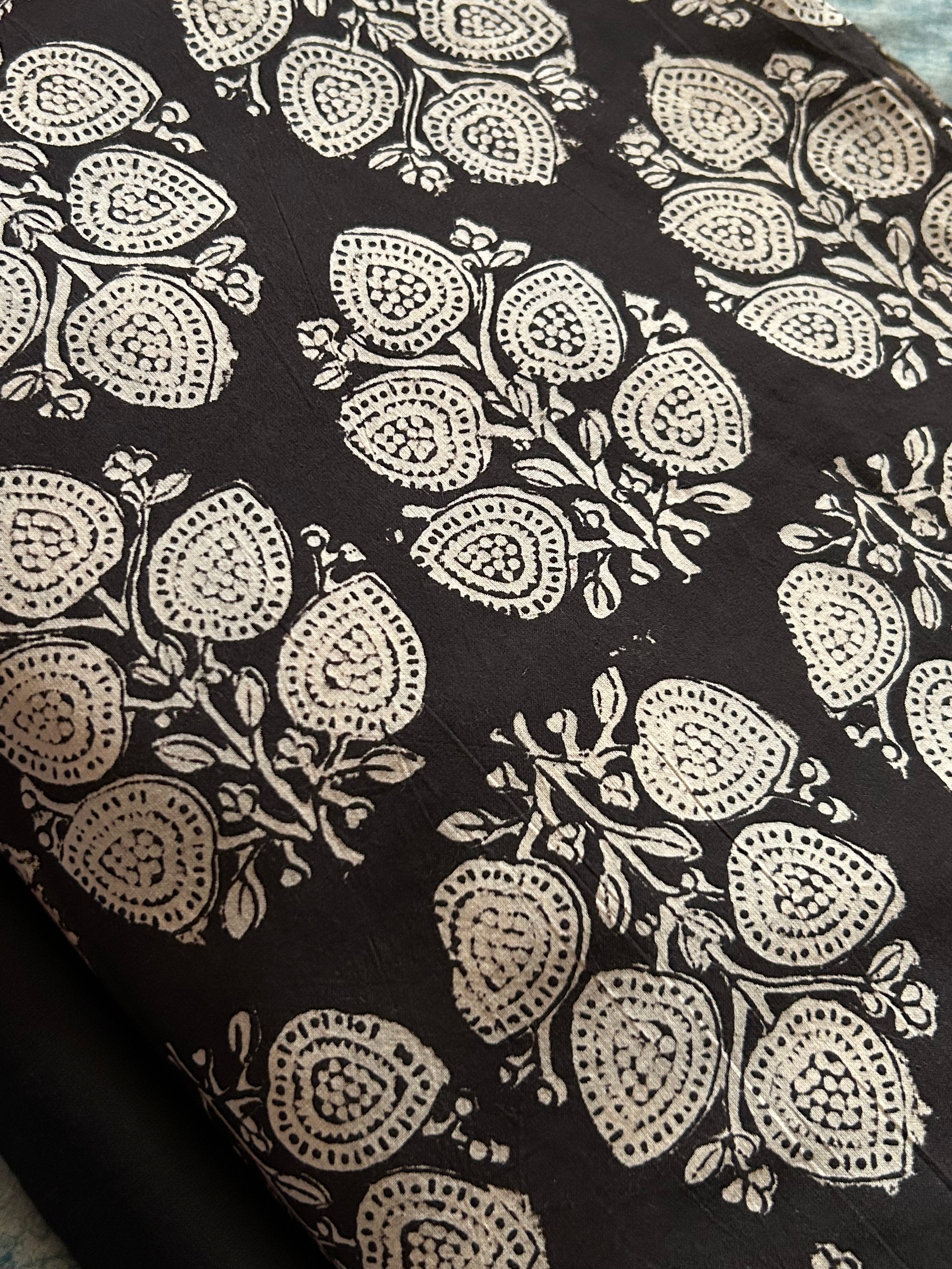 Bagru Handblock Cotton -Black